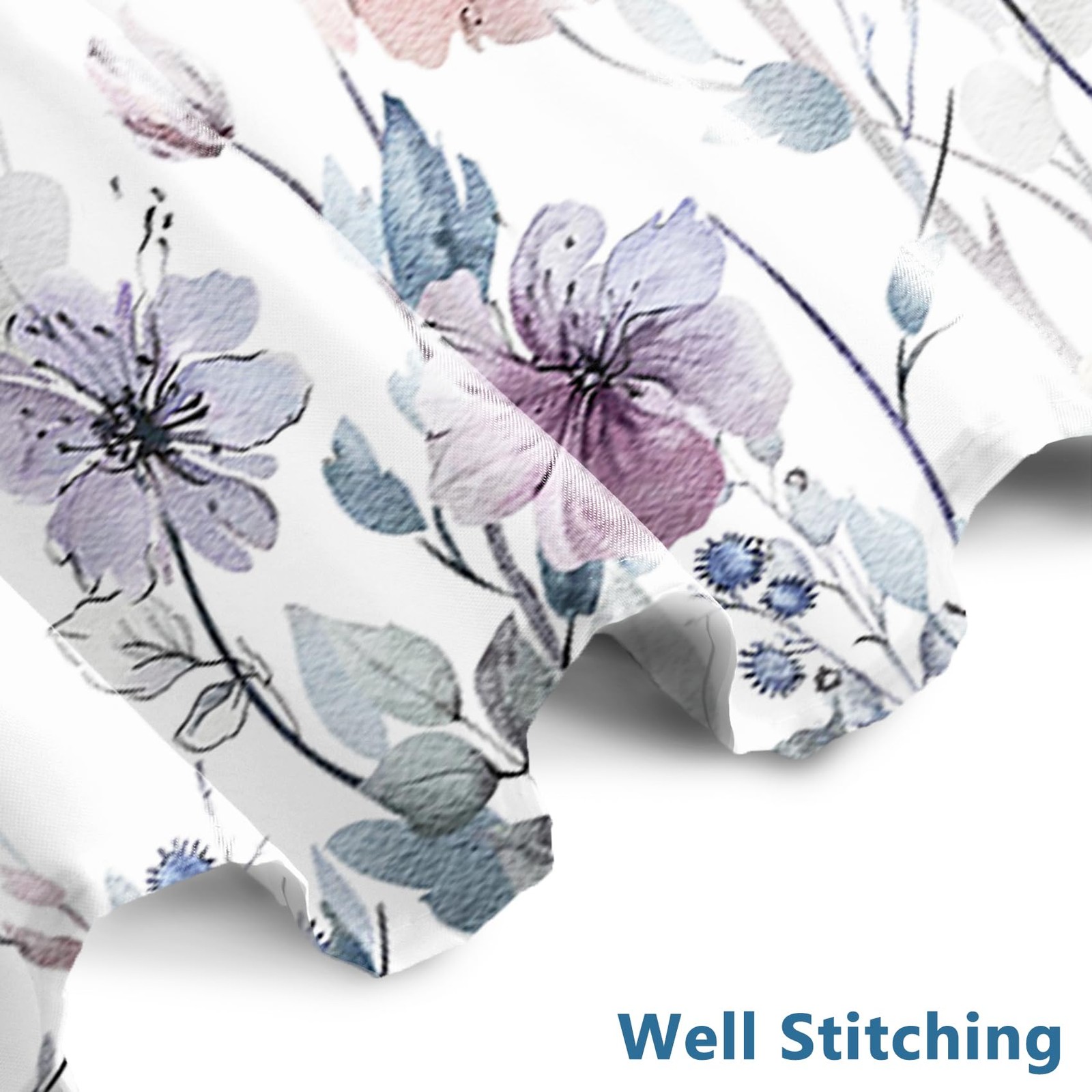 Custom Printed Bath Curtain — custom printed polyester bath curtain detail view