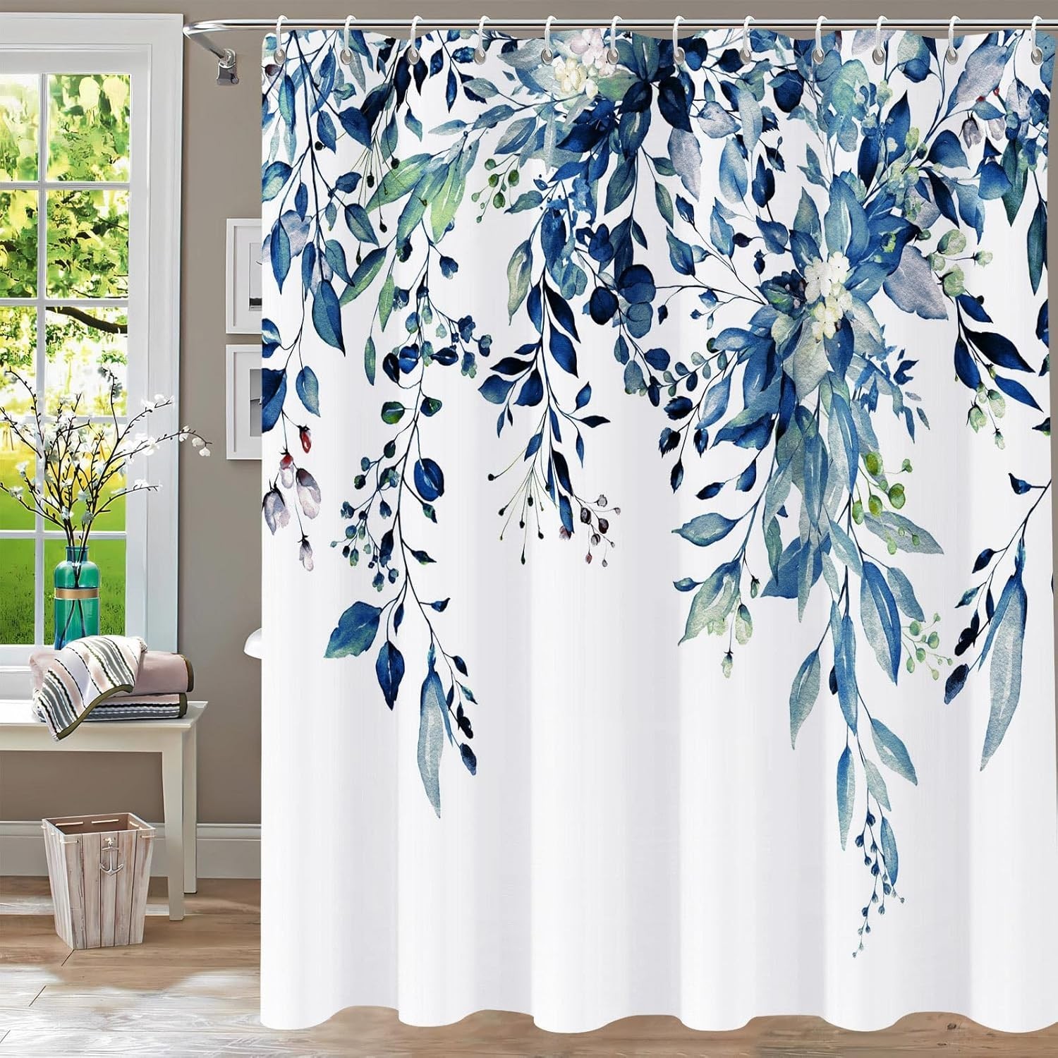 Custom Printed Bath Curtain — custom printed polyester bath curtain