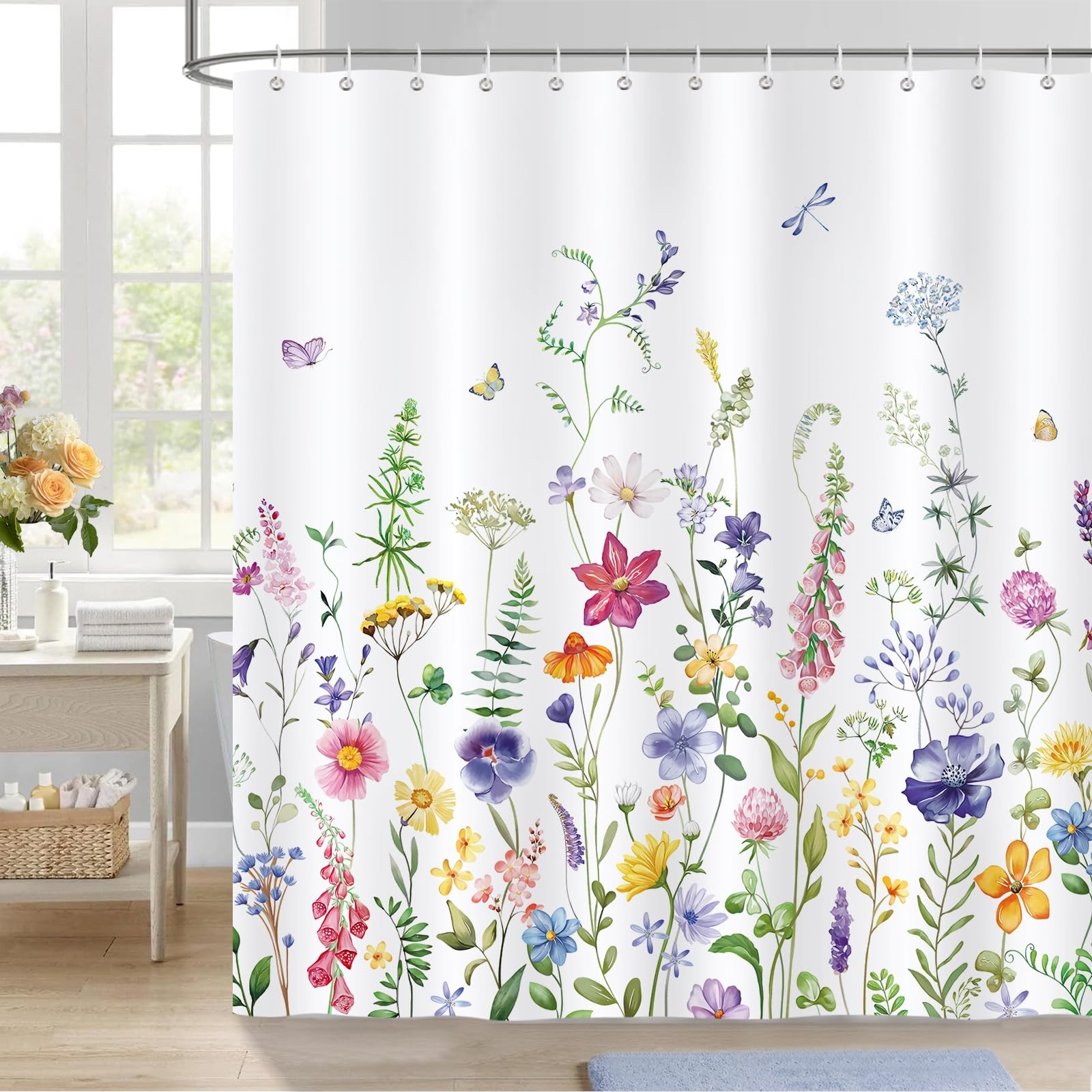 Custom Printed Bath Curtain — custom printed polyester bath curtain