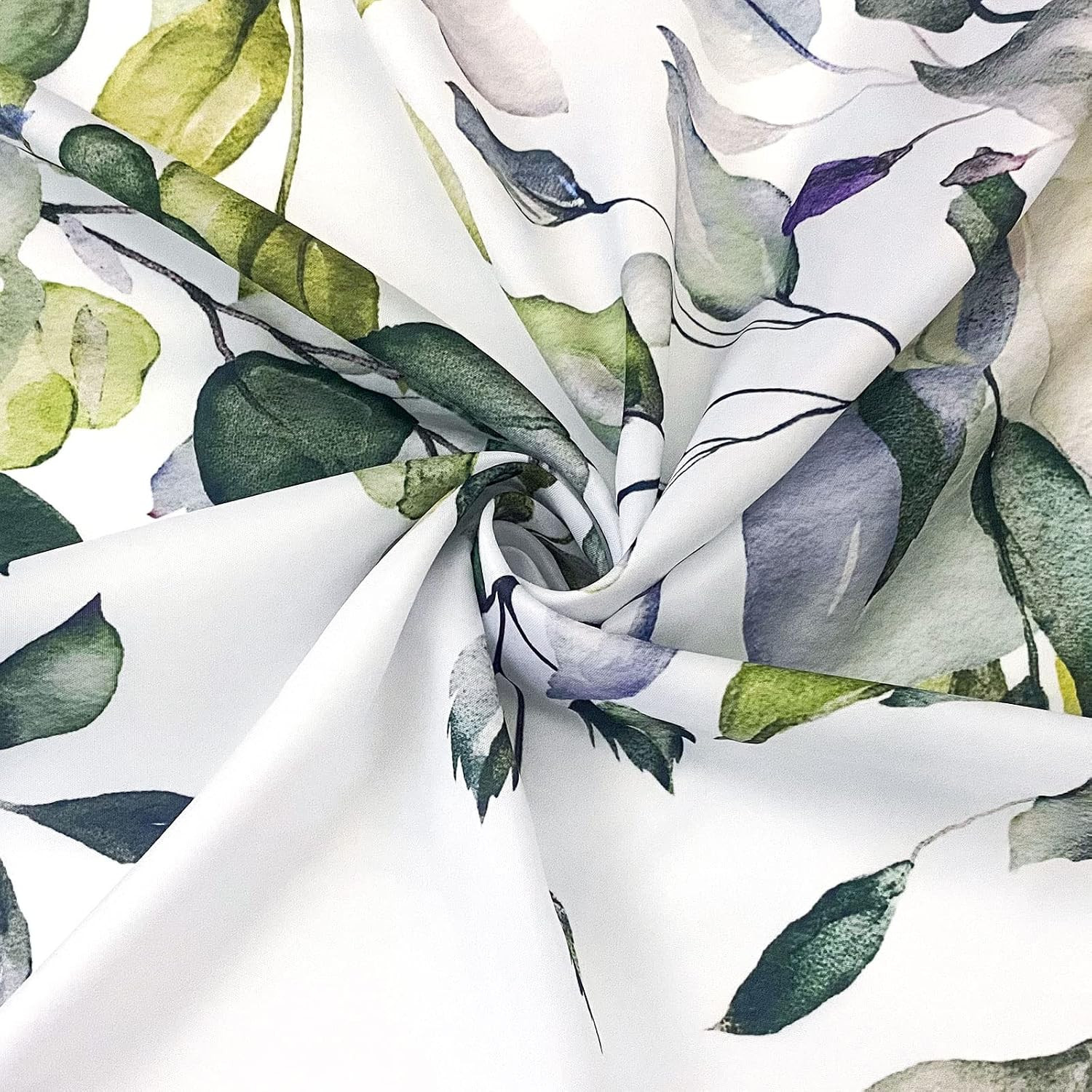 Custom Printed Bath Curtain — custom printed polyester bath curtain detail view