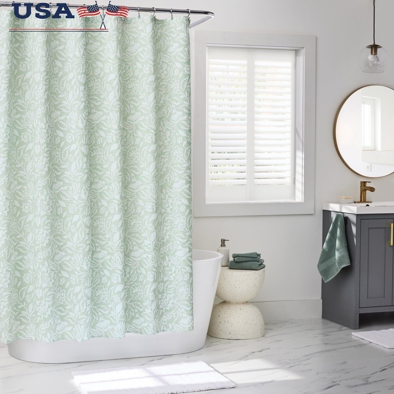 Custom Printed Bath Curtain — custom printed polyester bath curtain