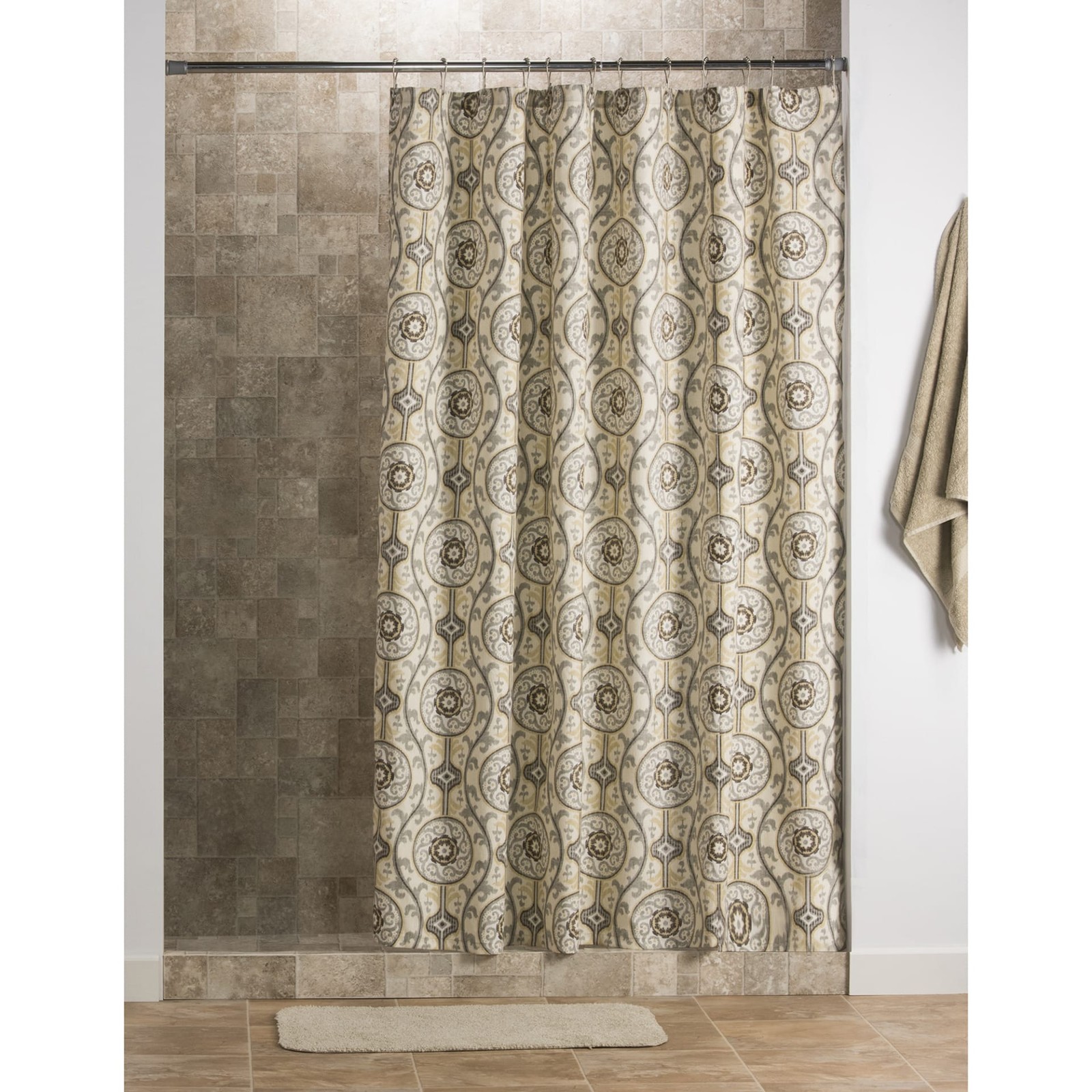 Custom Printed Bath Curtain — custom printed polyester bath curtain