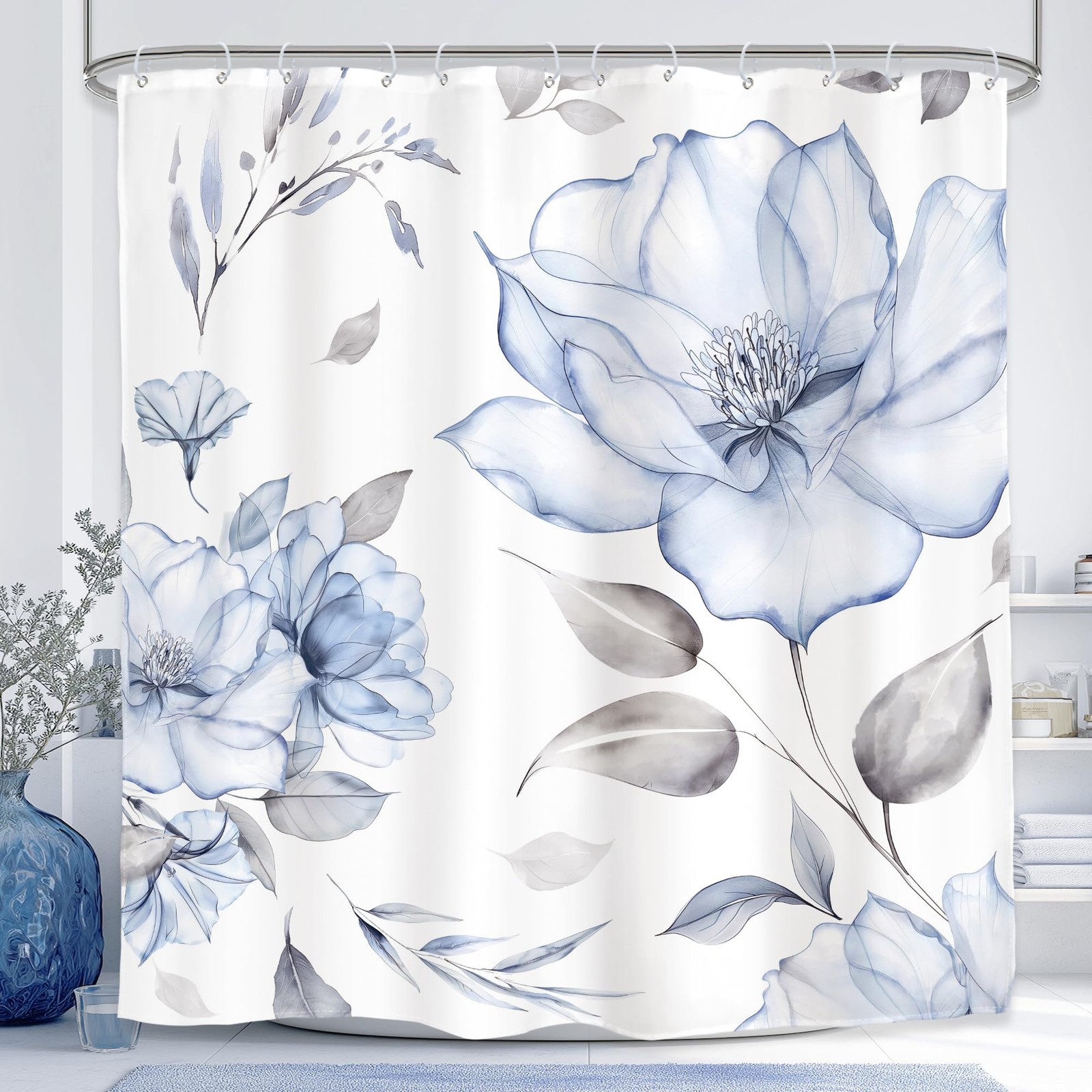 Custom Printed Bath Curtain — custom printed polyester bath curtain