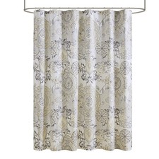 Park Isla Printed Cotton Shower Curtain Soft Floral forBathroom Farmhouse Shower — custom printed polyester bath curtain