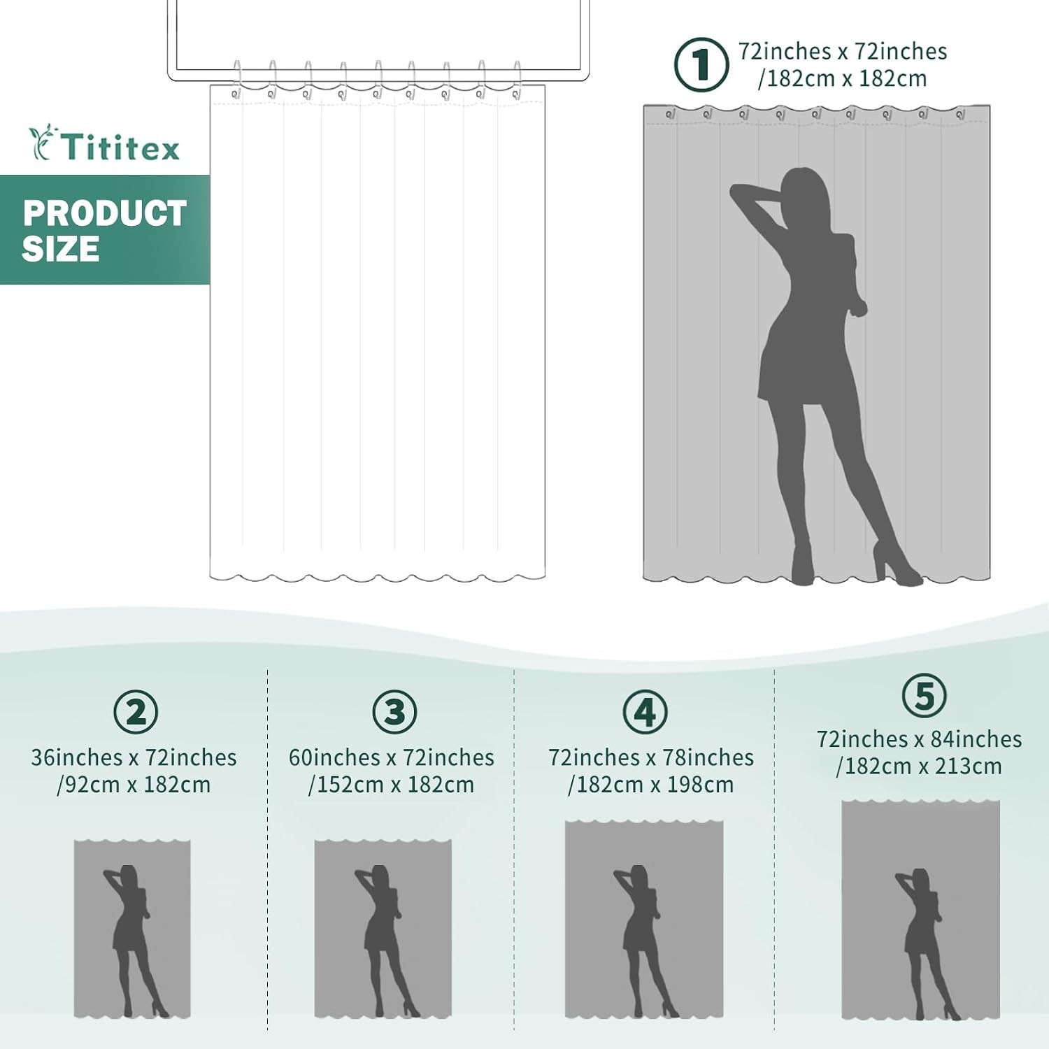 Custom Printed Bath Curtain — custom printed polyester bath curtain detail view