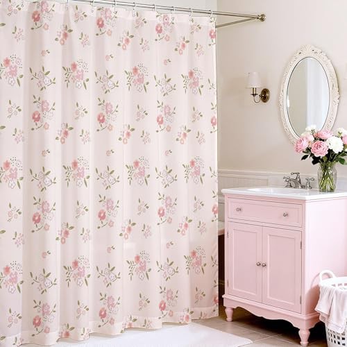 Custom Printed Bath Curtain — custom printed polyester bath curtain detail view