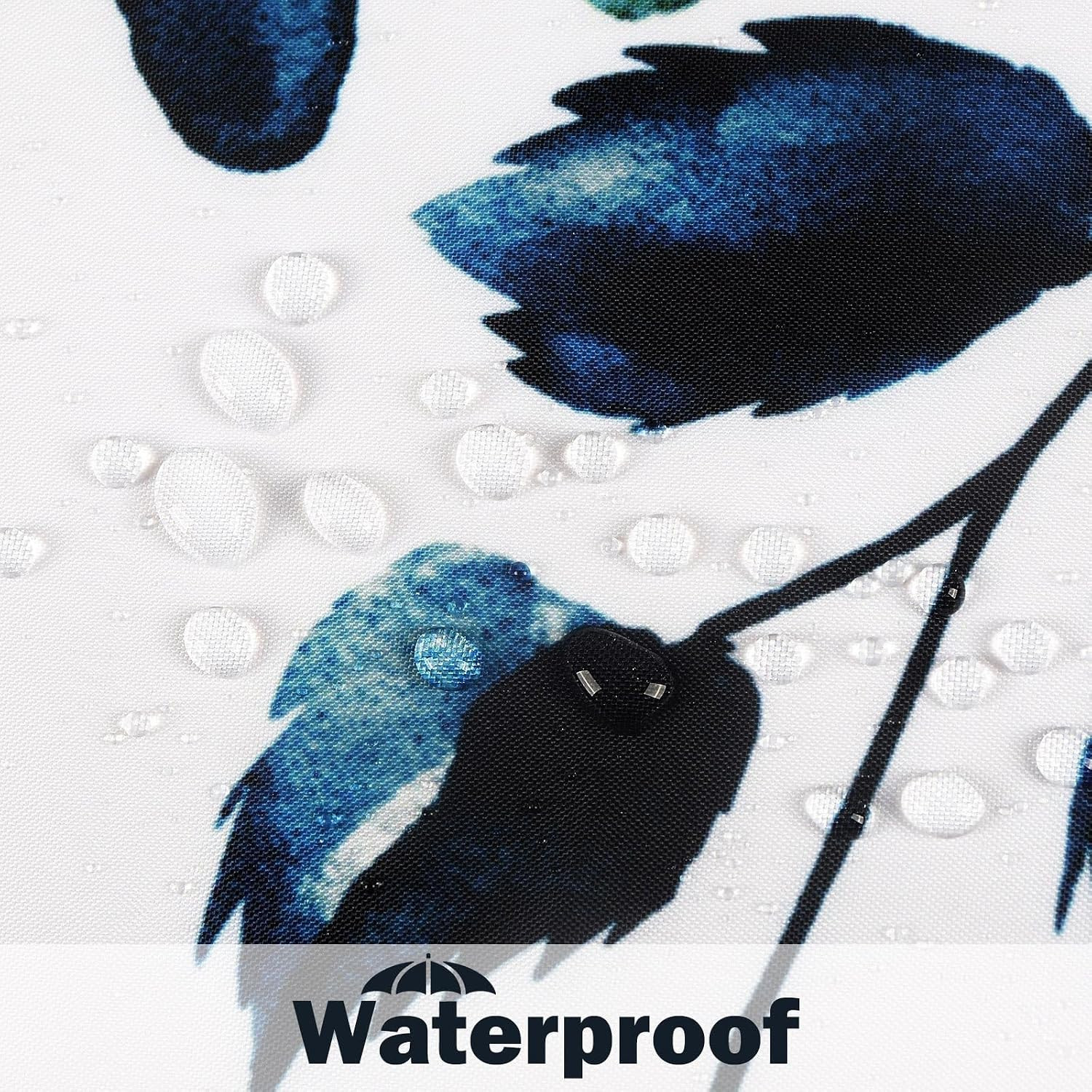 Custom Printed Bath Curtain — custom printed polyester bath curtain detail view