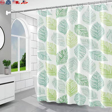 Shower Curtain Liner, 4G PEVA Shower Liner, Plastic Waterproof Banana Leaves — custom printed polyester bath curtain