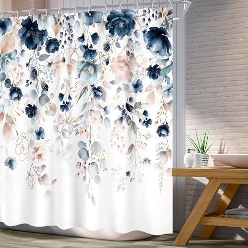 Custom Printed Bath Curtain — custom printed polyester bath curtain detail view