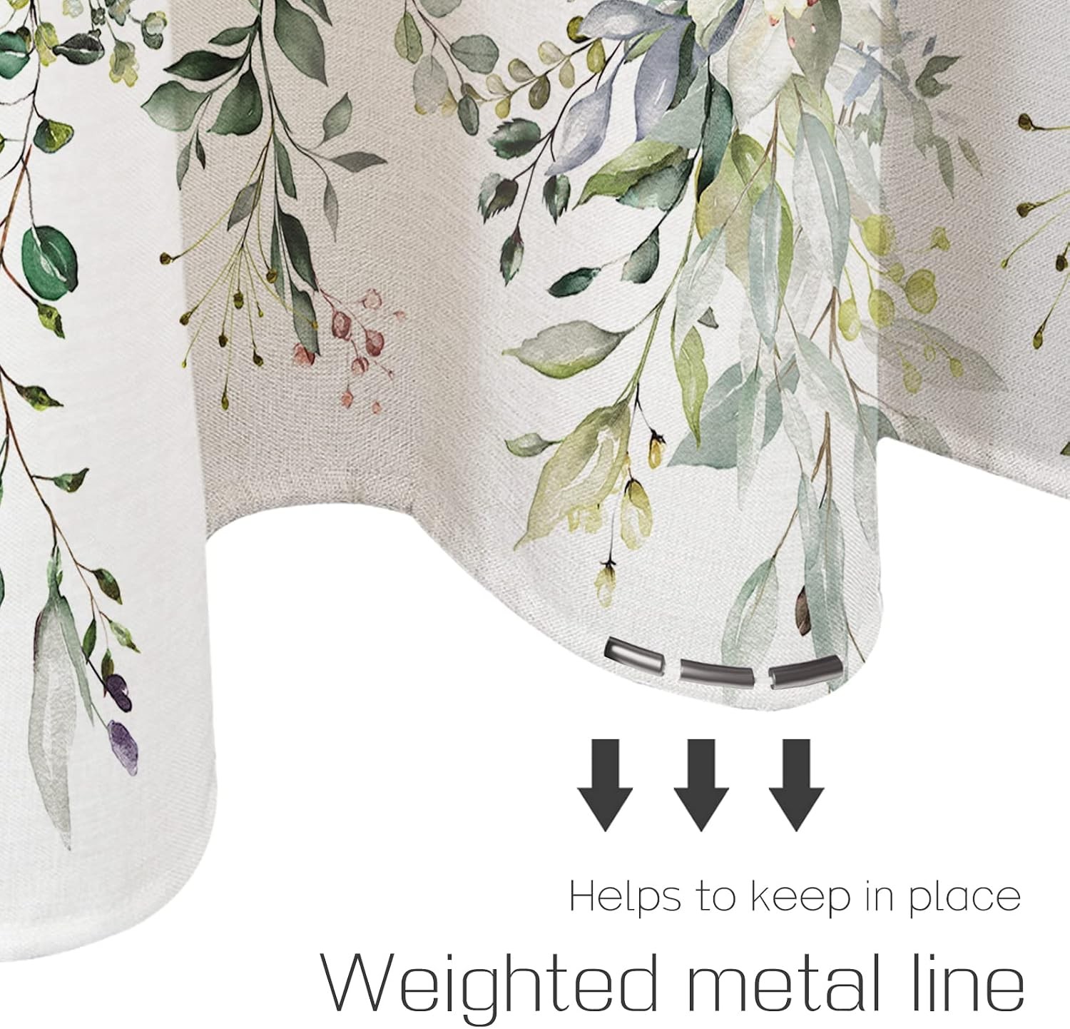 Custom Printed Bath Curtain — custom printed polyester bath curtain detail view