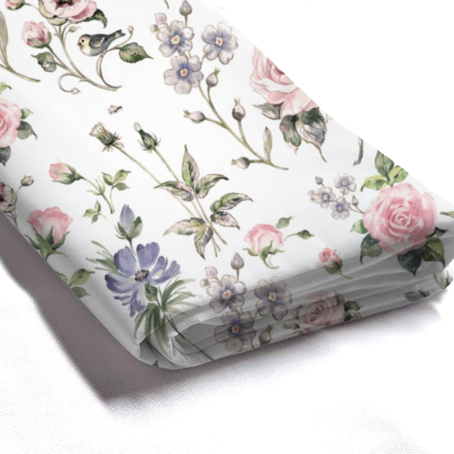 Custom Printed Bath Curtain — custom printed polyester bath curtain detail view