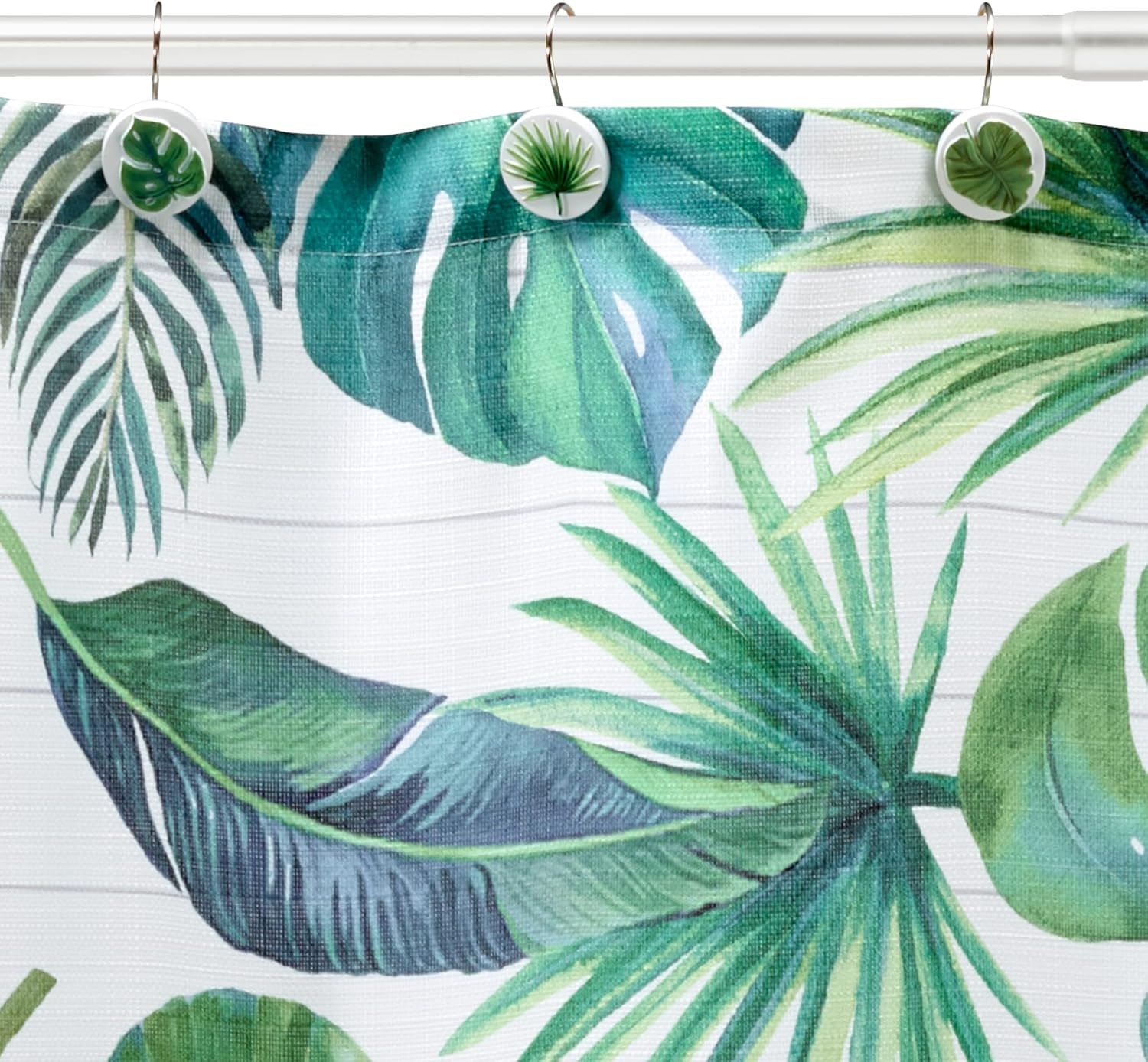 Custom Printed Bath Curtain — custom printed polyester bath curtain detail view