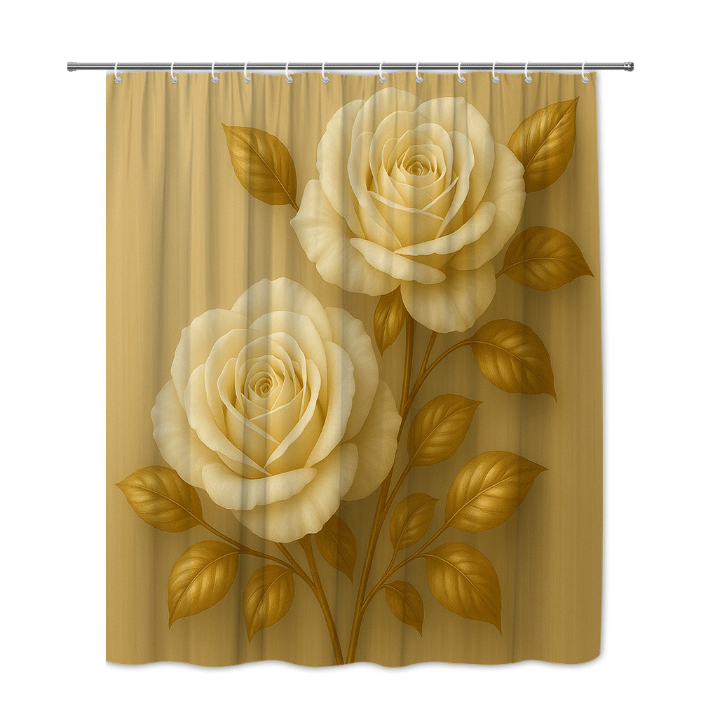 Custom Printed Bath Curtain — custom printed polyester bath curtain detail view