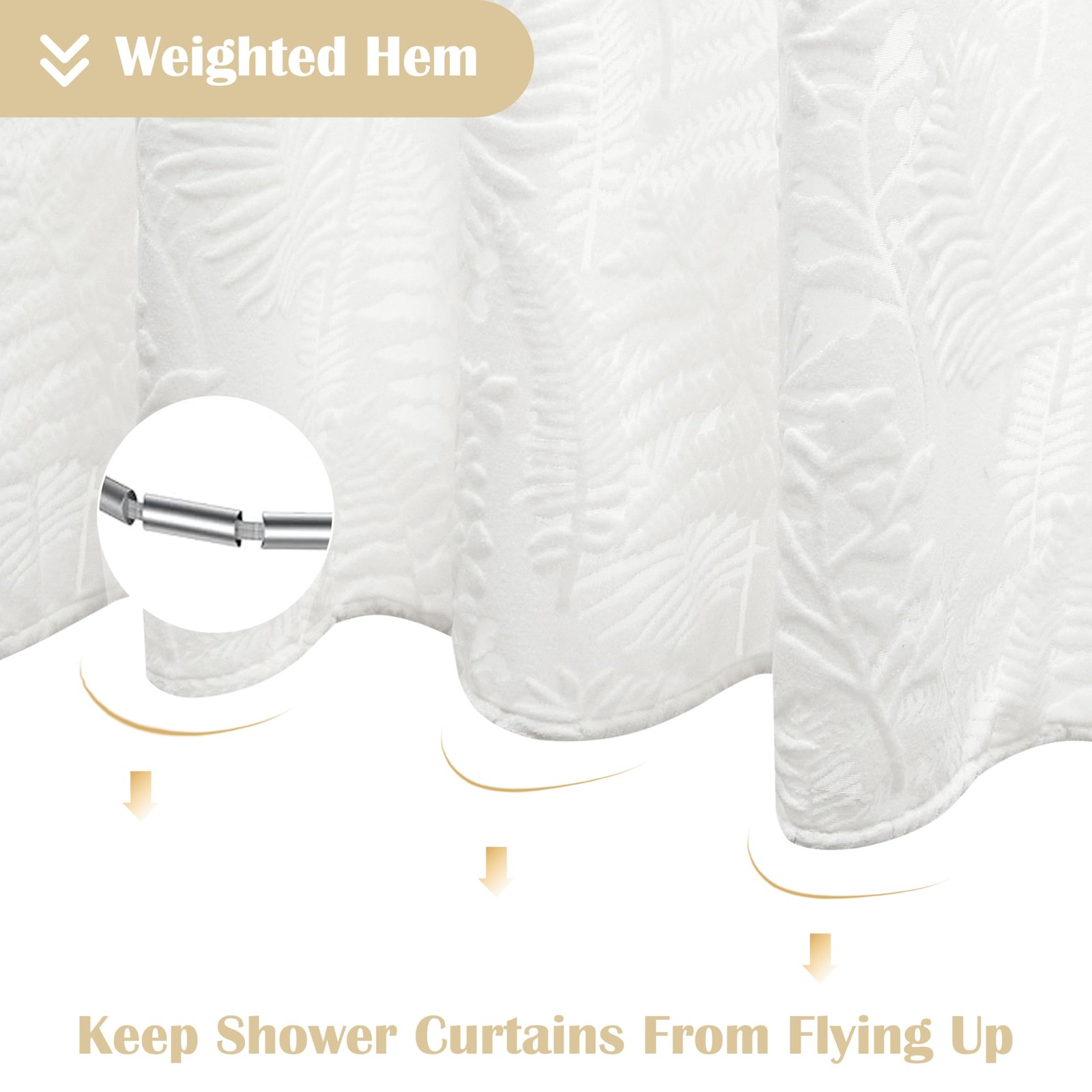 Custom Printed Bath Curtain — custom printed polyester bath curtain detail view
