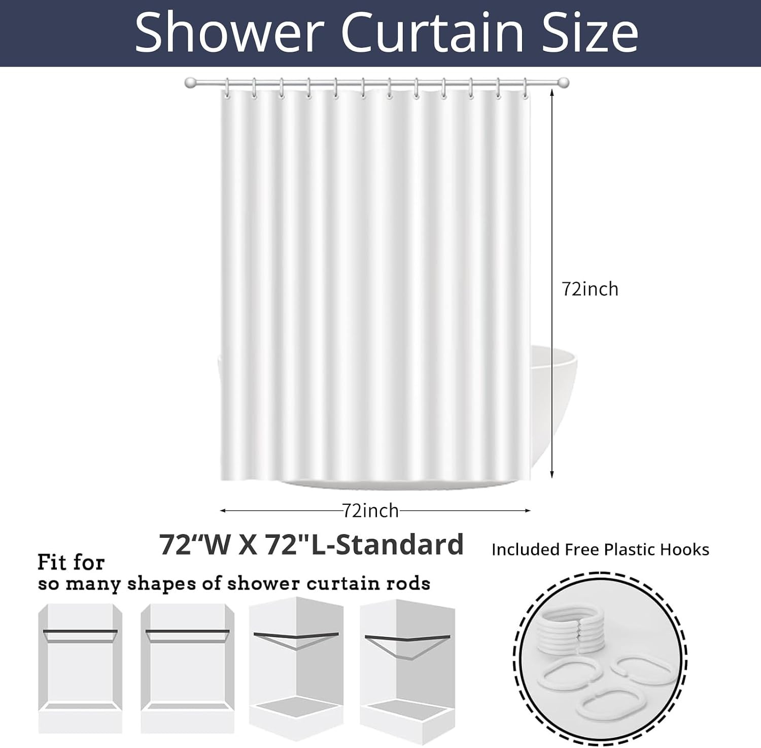 Custom Printed Bath Curtain — custom printed polyester bath curtain detail view