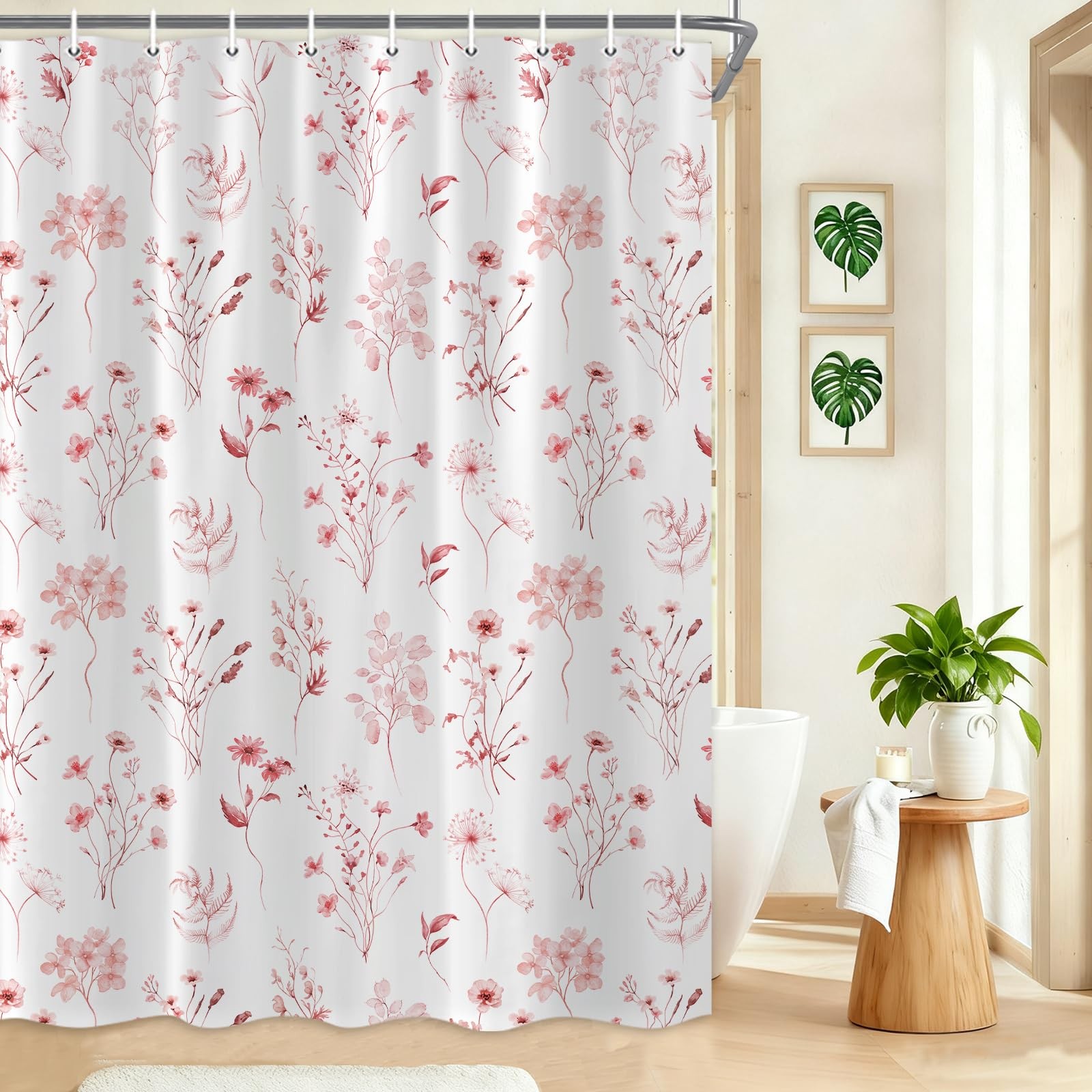 Custom Printed Bath Curtain — custom printed polyester bath curtain detail view