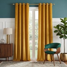 Gold Brown 90 inch Long Velvet Curtains & Drapes for Spring - Thermal Insulating — custom printed polyester bath curtain