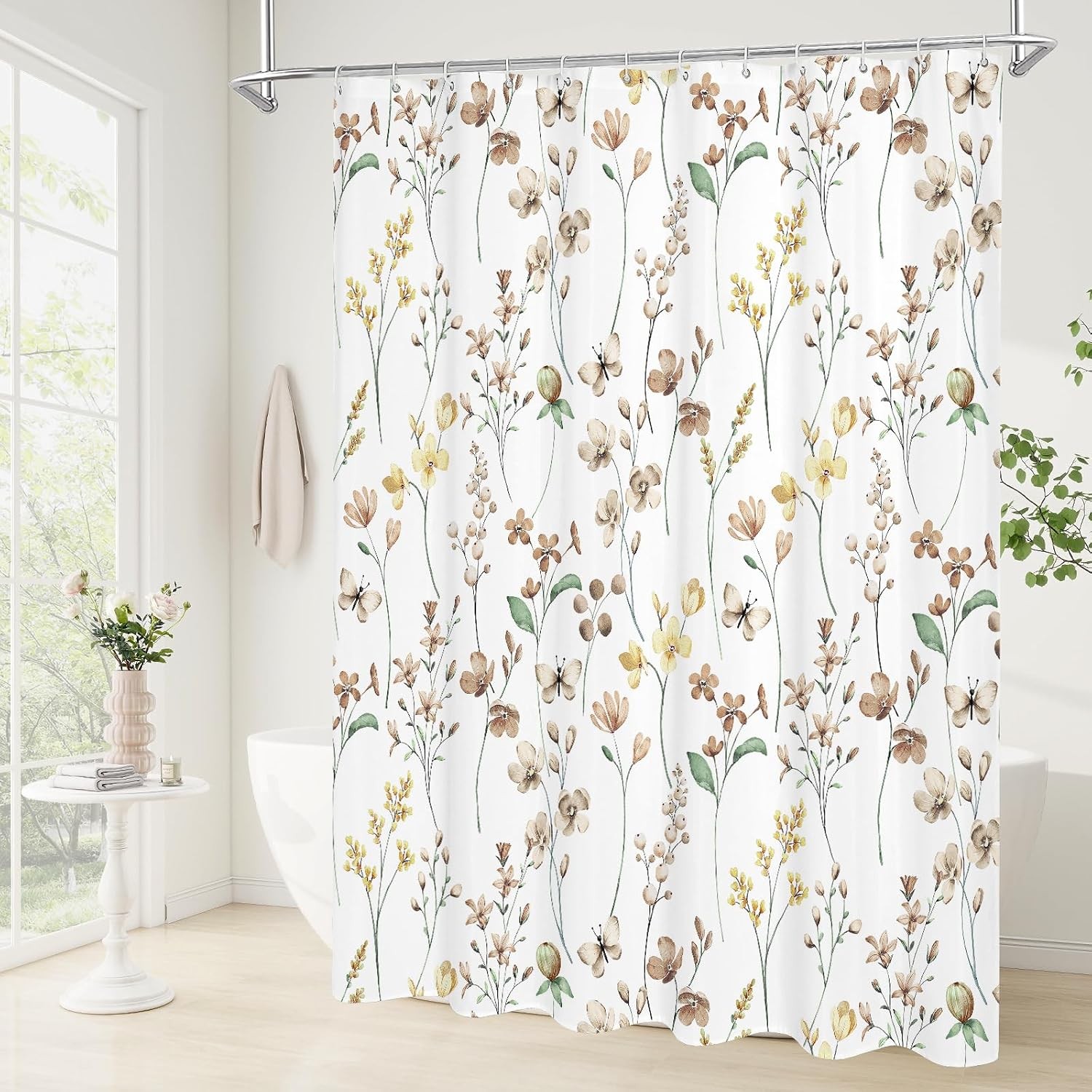 Custom Printed Bath Curtain — custom printed polyester bath curtain detail view