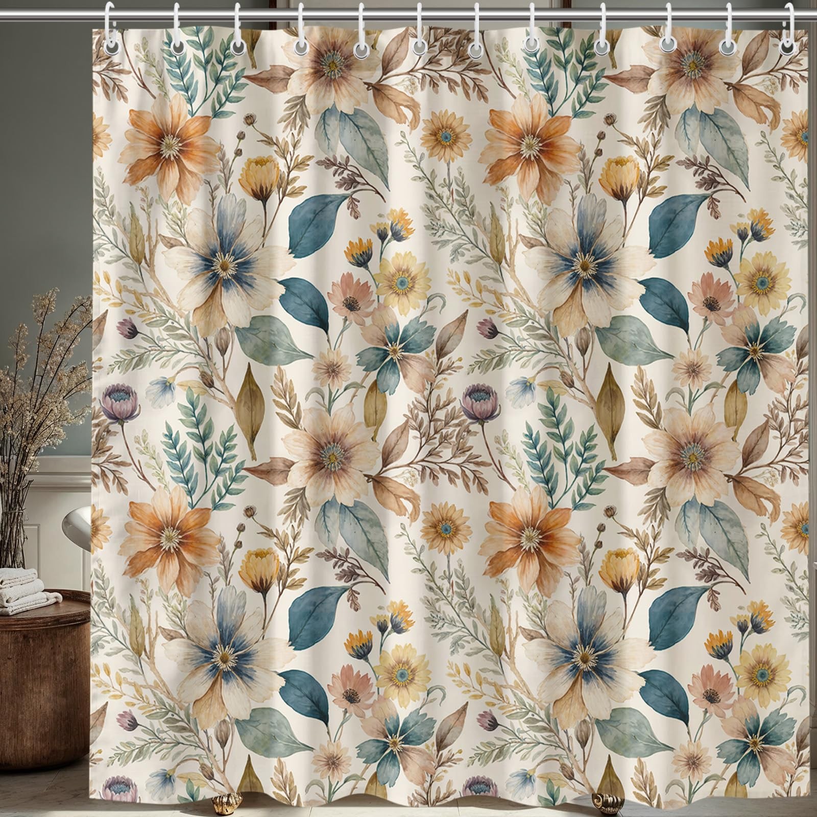 Custom Printed Bath Curtain — custom printed polyester bath curtain