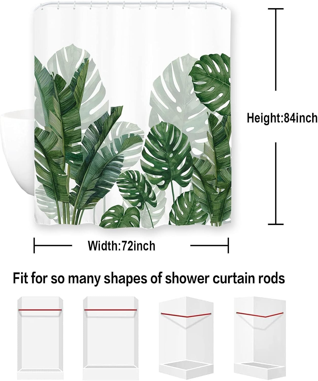 Custom Printed Bath Curtain — custom printed polyester bath curtain detail view