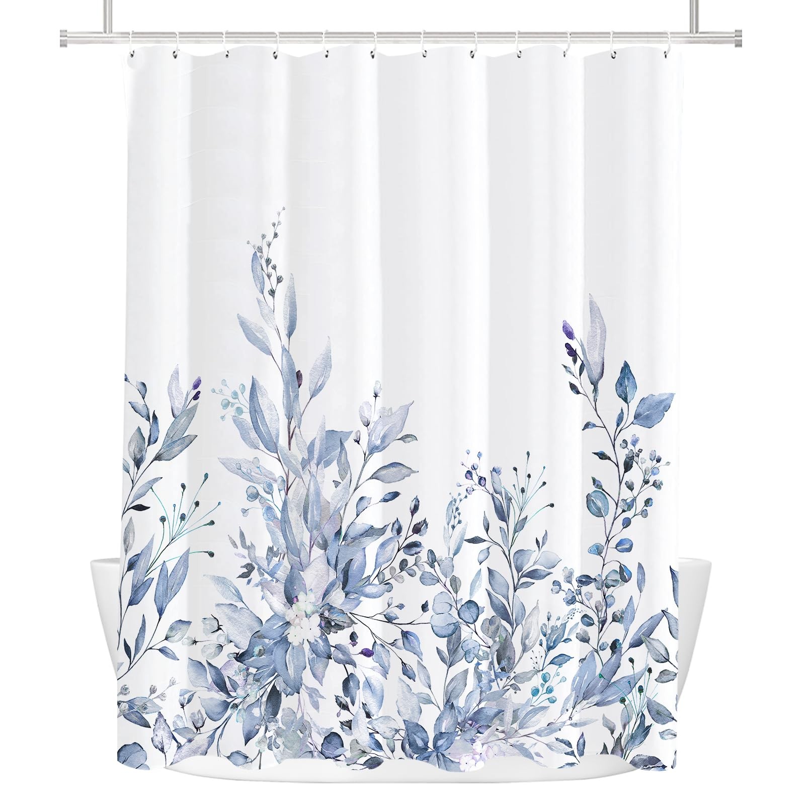 Custom Printed Bath Curtain — custom printed polyester bath curtain detail view