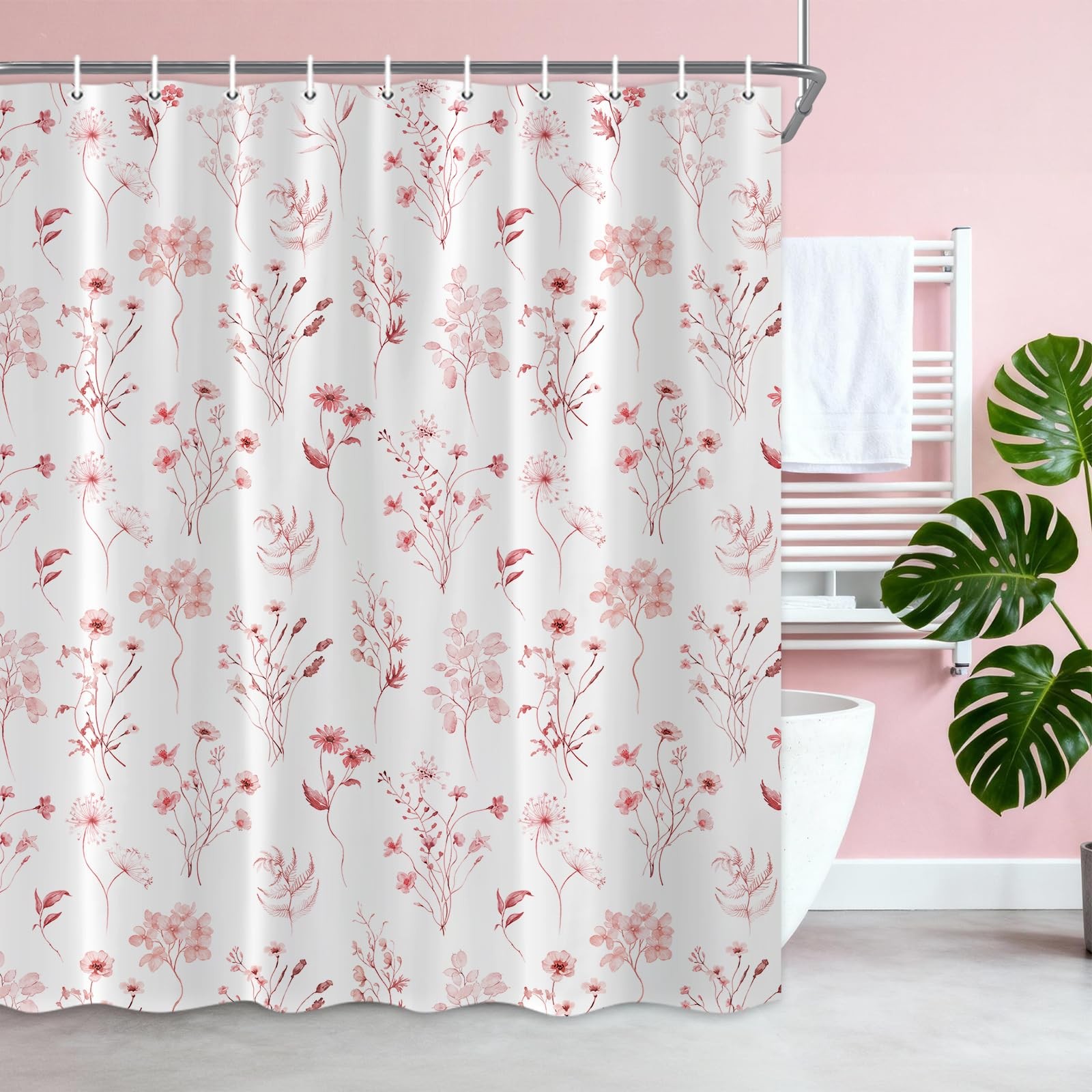 Custom Printed Bath Curtain — custom printed polyester bath curtain
