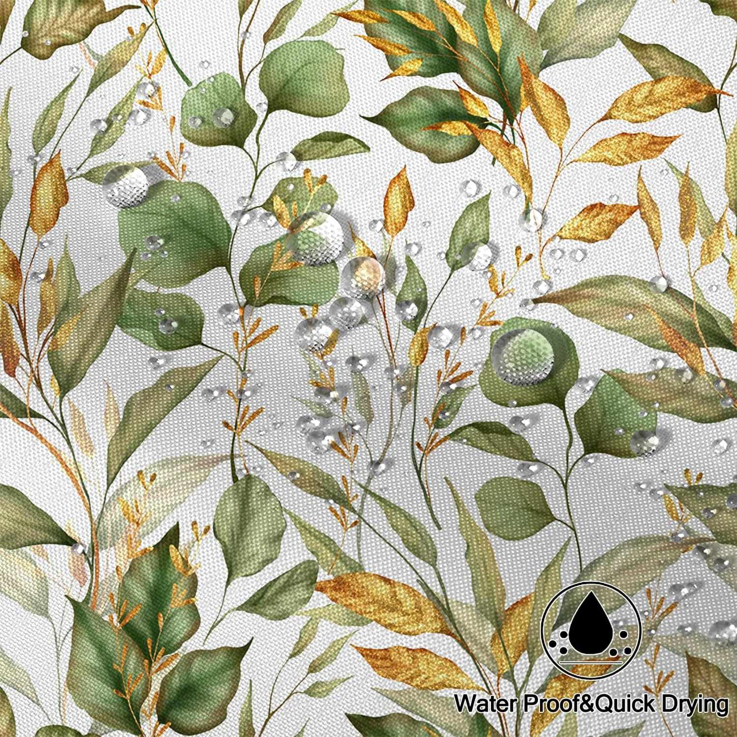Custom Printed Bath Curtain — custom printed polyester bath curtain detail view