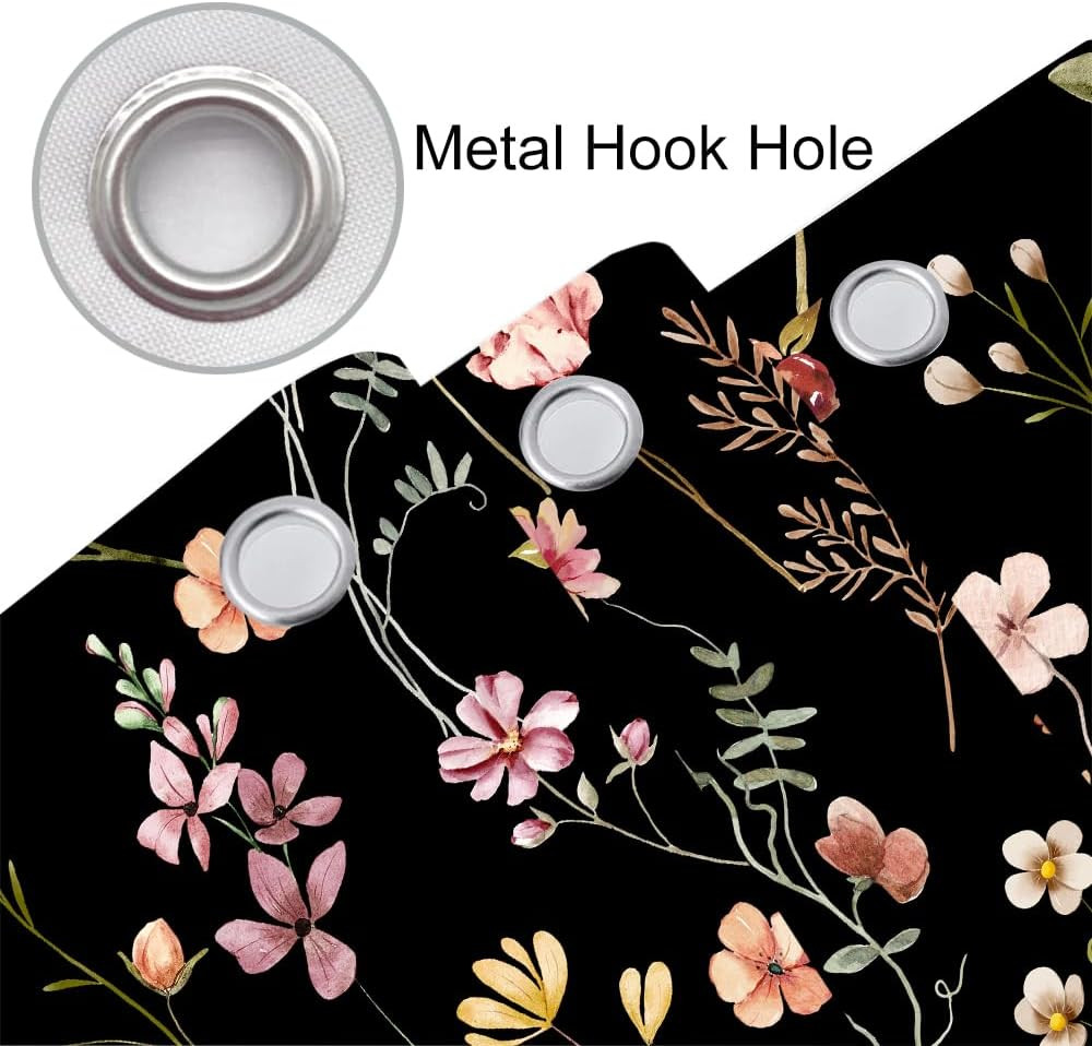 Custom Printed Bath Curtain — custom printed polyester bath curtain detail view
