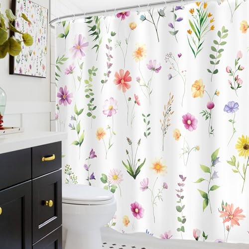 Custom Printed Bath Curtain — custom printed polyester bath curtain detail view