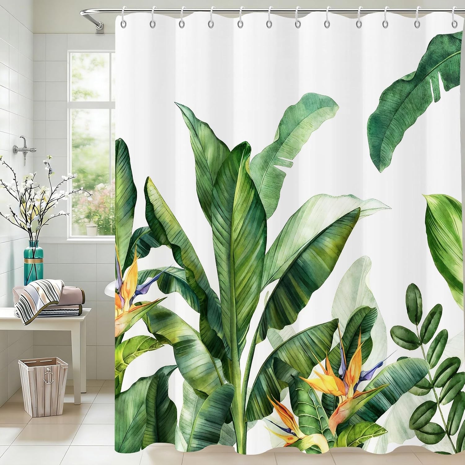 Custom Printed Bath Curtain — custom printed polyester bath curtain