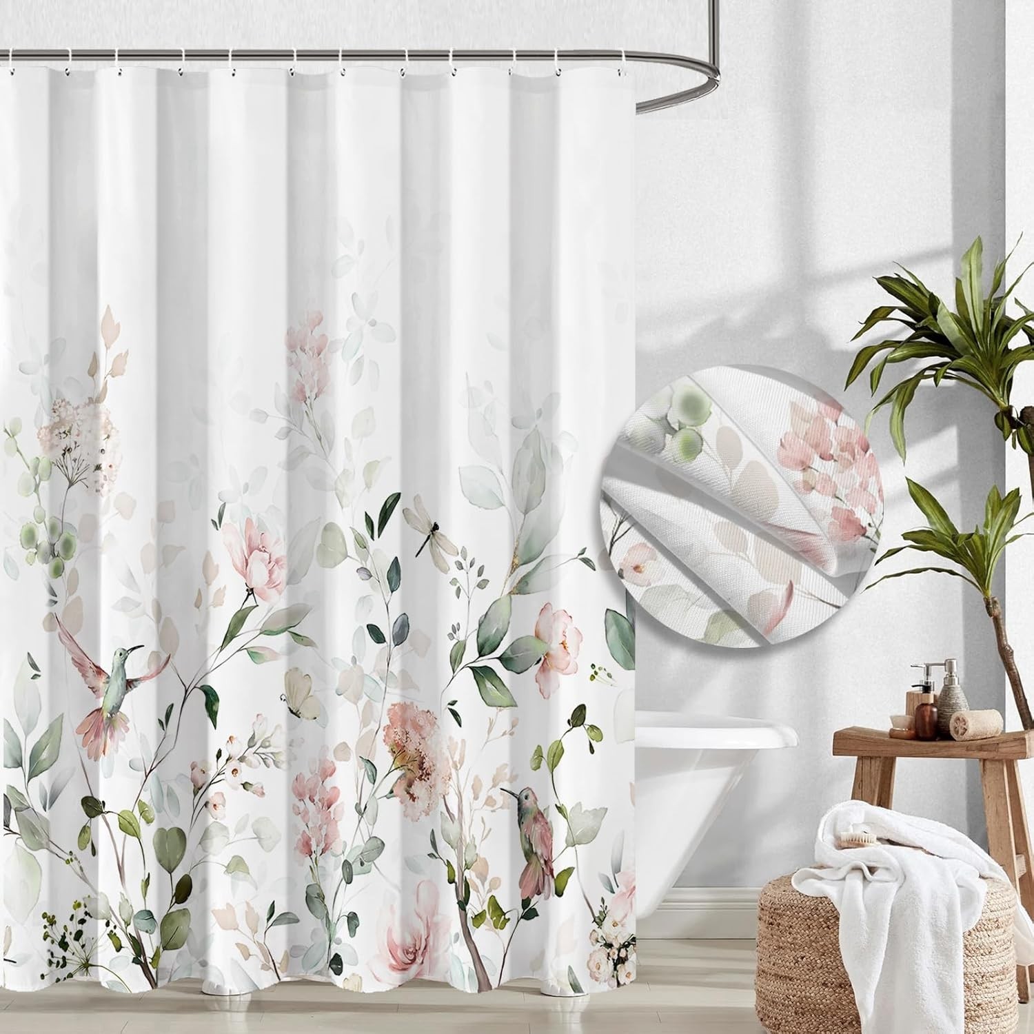 Custom Printed Bath Curtain — custom printed polyester bath curtain