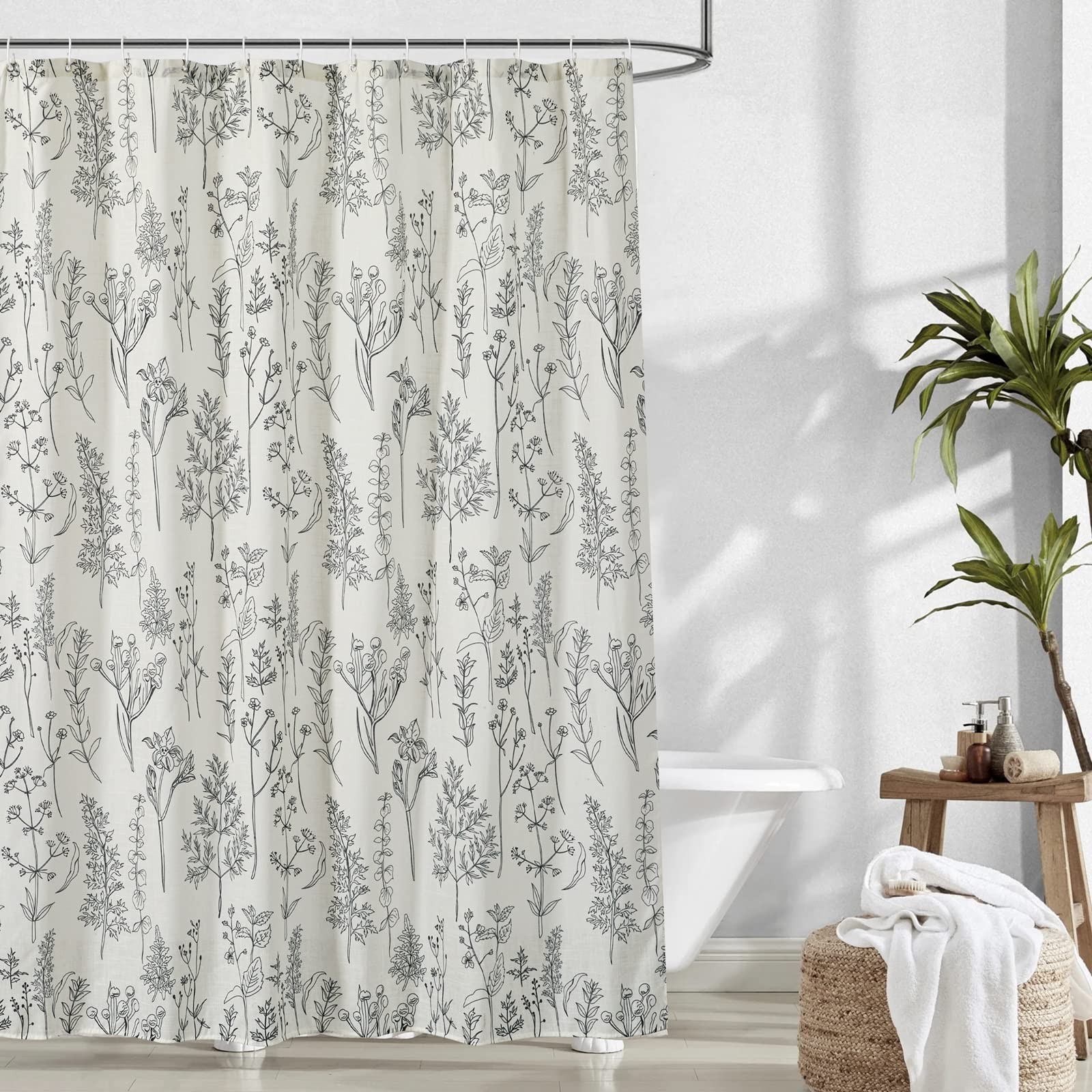 Custom Printed Bath Curtain — custom printed polyester bath curtain detail view