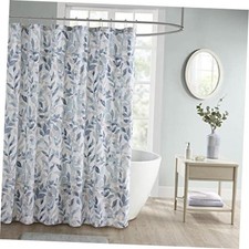 Sofia Shower Curtain for Bathroom, 72 x 72, Blue 72"W x 72"L (Pack of 1) — custom printed polyester bath curtain