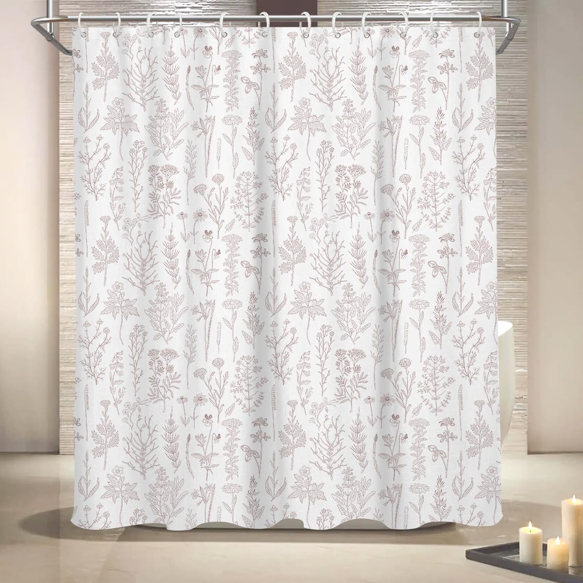 Custom Printed Bath Curtain — custom printed polyester bath curtain detail view