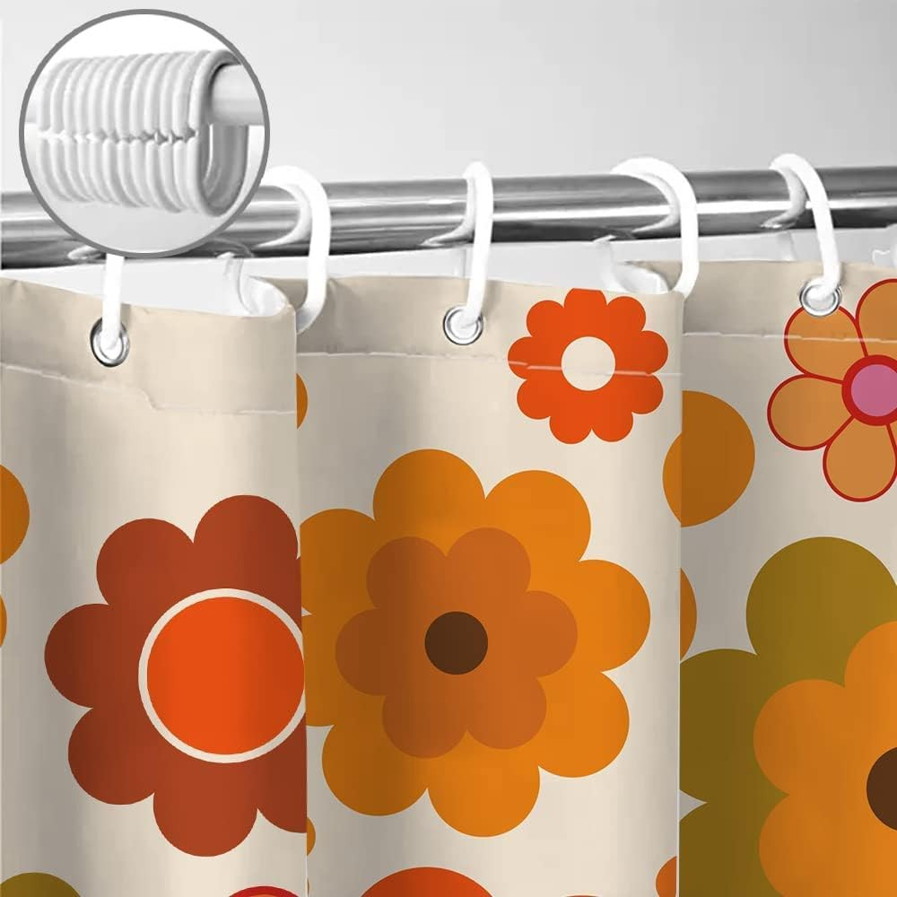 Custom Printed Bath Curtain — custom printed polyester bath curtain detail view