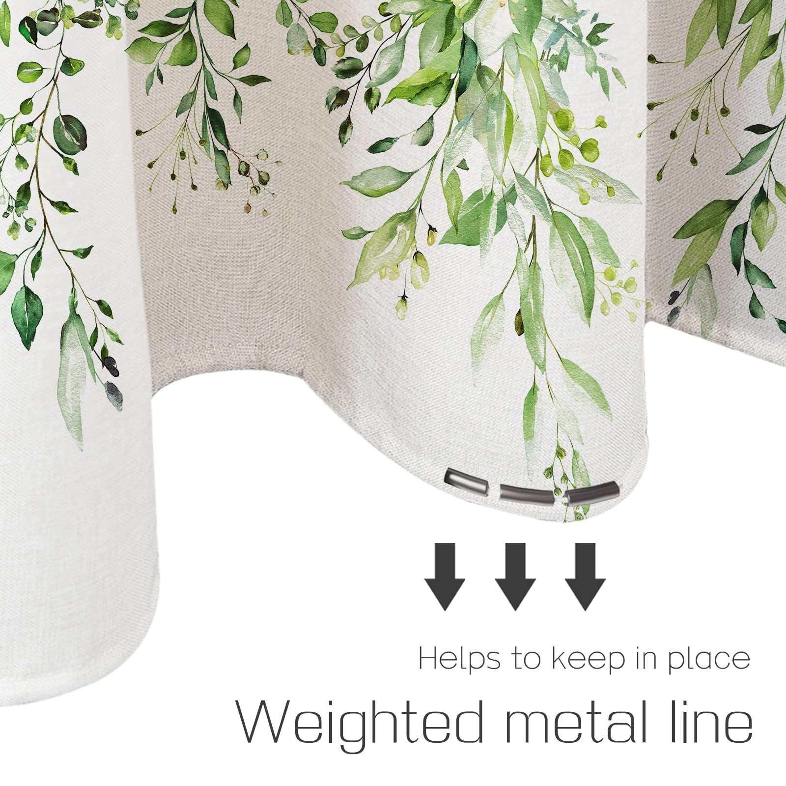 Custom Printed Bath Curtain — custom printed polyester bath curtain detail view