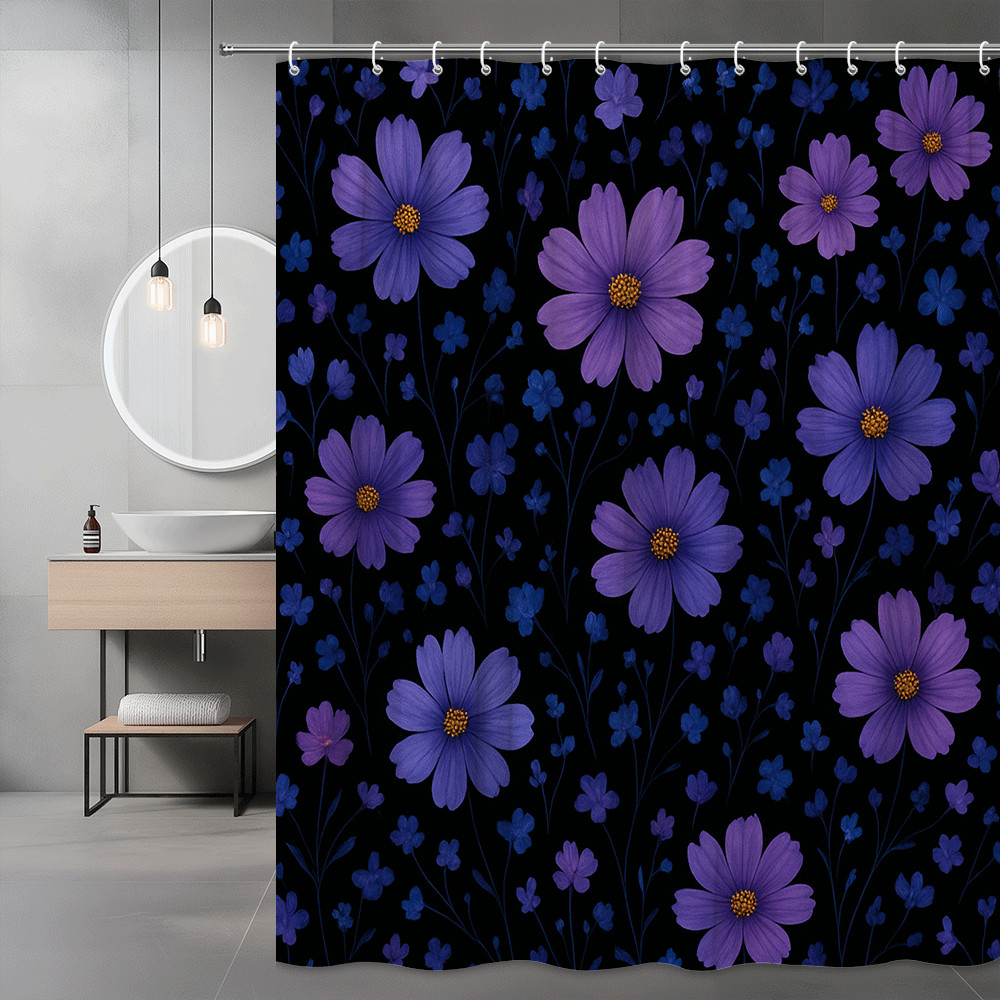 Custom Printed Bath Curtain — custom printed polyester bath curtain