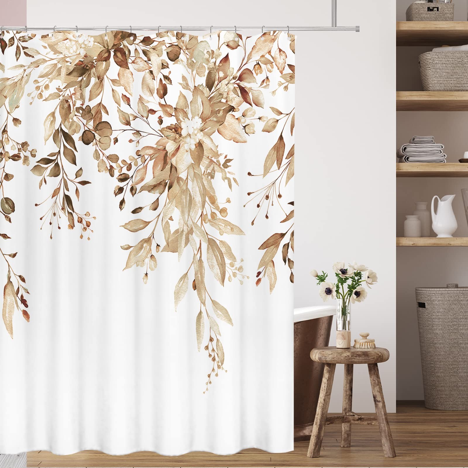 Custom Printed Bath Curtain — custom printed polyester bath curtain detail view