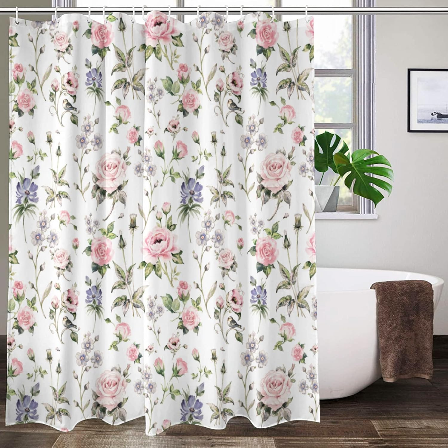 Custom Printed Bath Curtain — custom printed polyester bath curtain