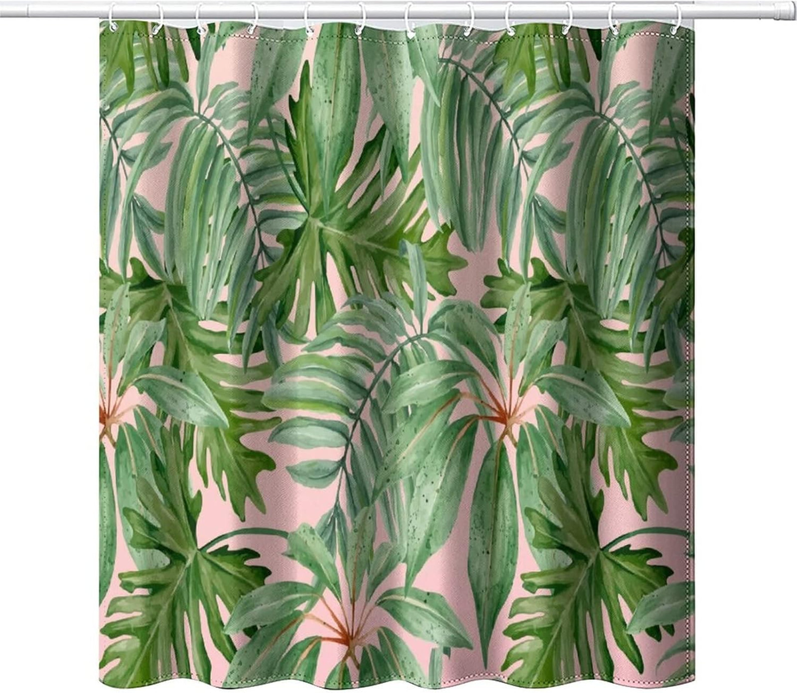 Custom Printed Bath Curtain — custom printed polyester bath curtain detail view