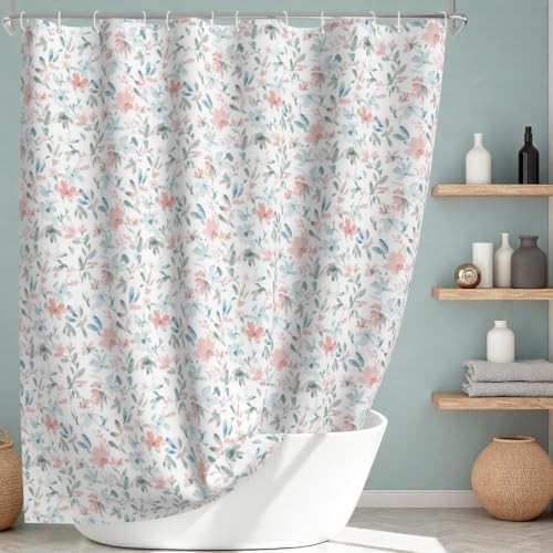 Custom Printed Bath Curtain — custom printed polyester bath curtain detail view