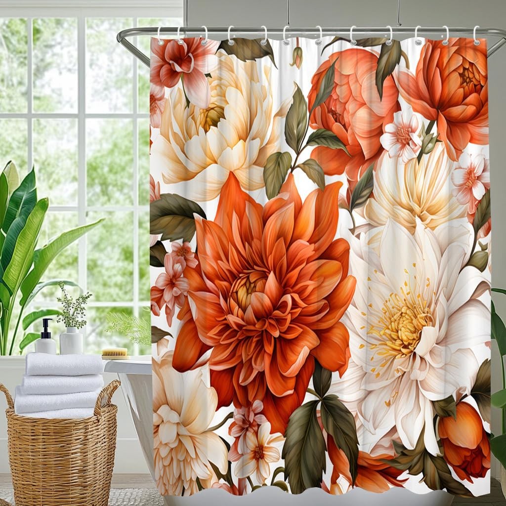 Custom Printed Bath Curtain — custom printed polyester bath curtain detail view