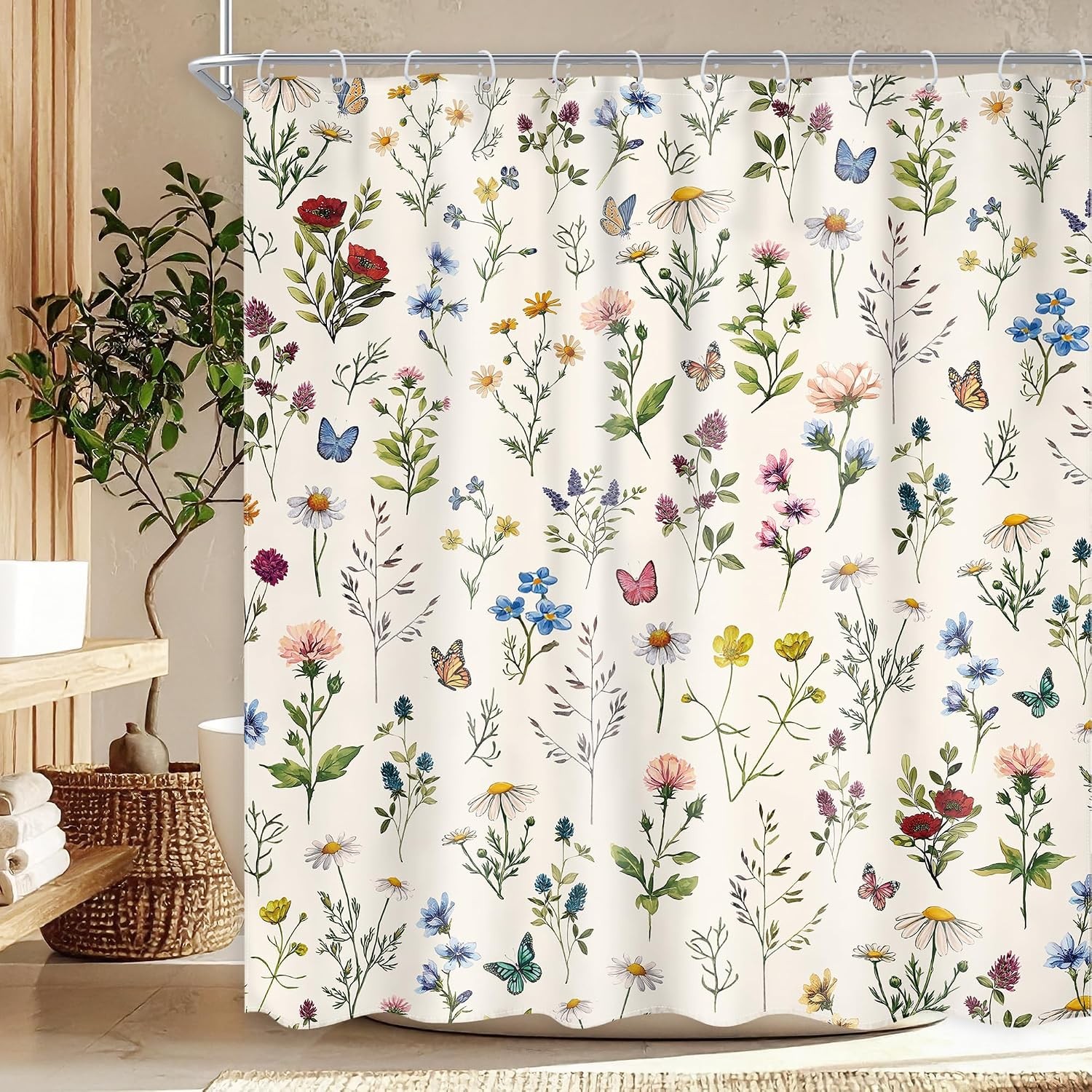 Custom Printed Bath Curtain — custom printed polyester bath curtain