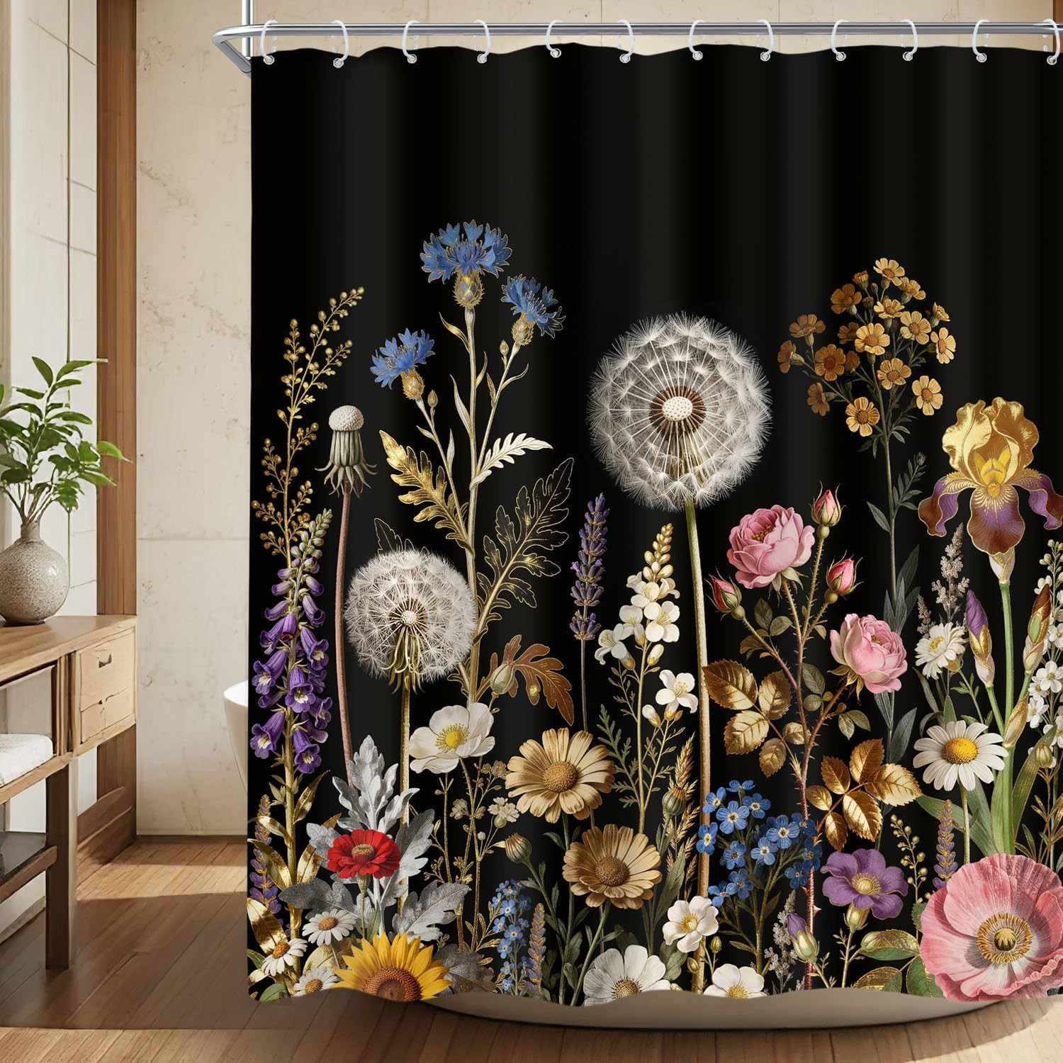 Custom Printed Bath Curtain — custom printed polyester bath curtain