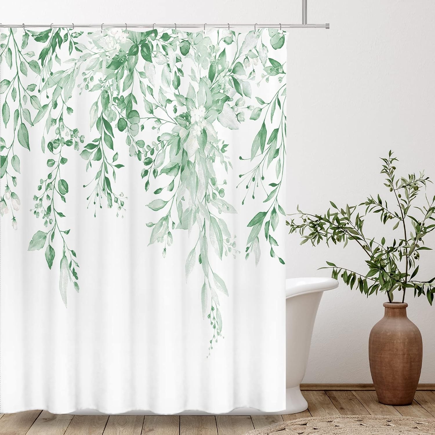 Custom Printed Bath Curtain — custom printed polyester bath curtain detail view