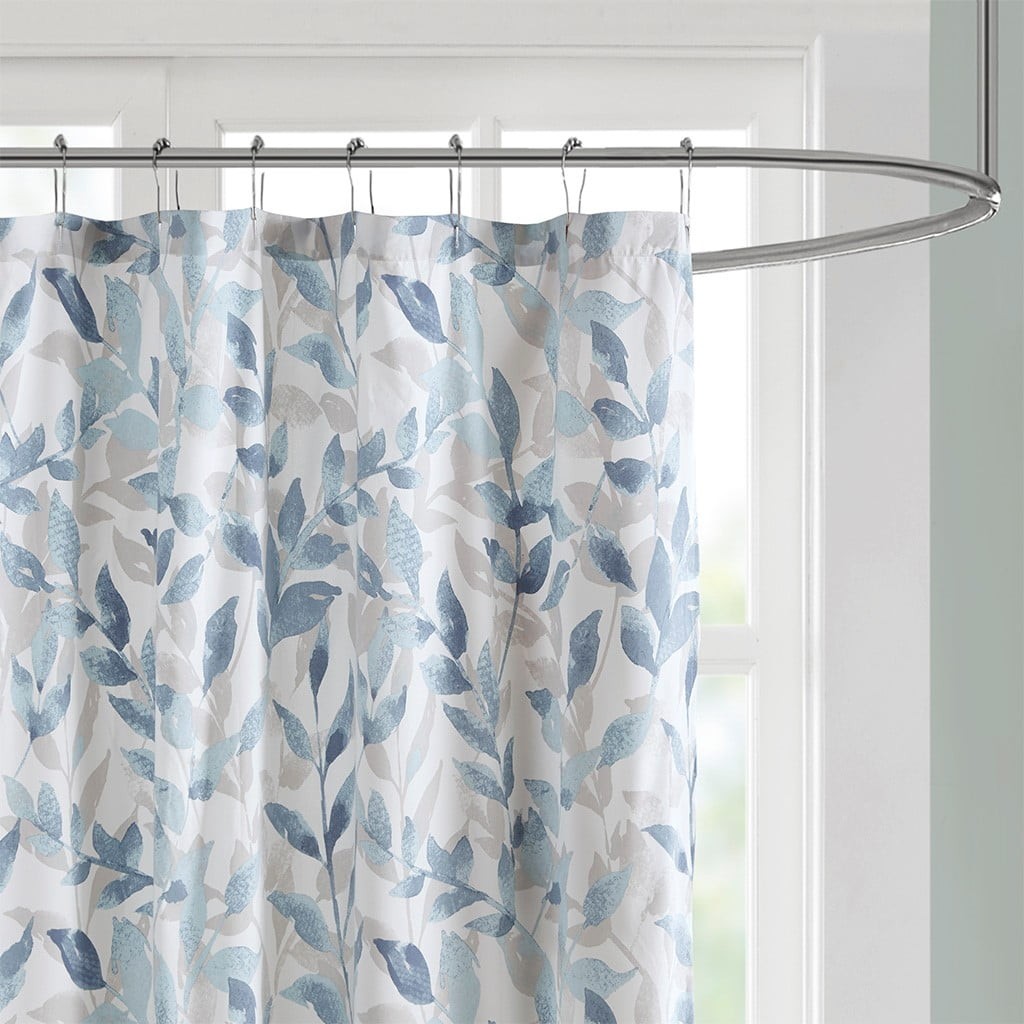 Custom Printed Bath Curtain — custom printed polyester bath curtain detail view