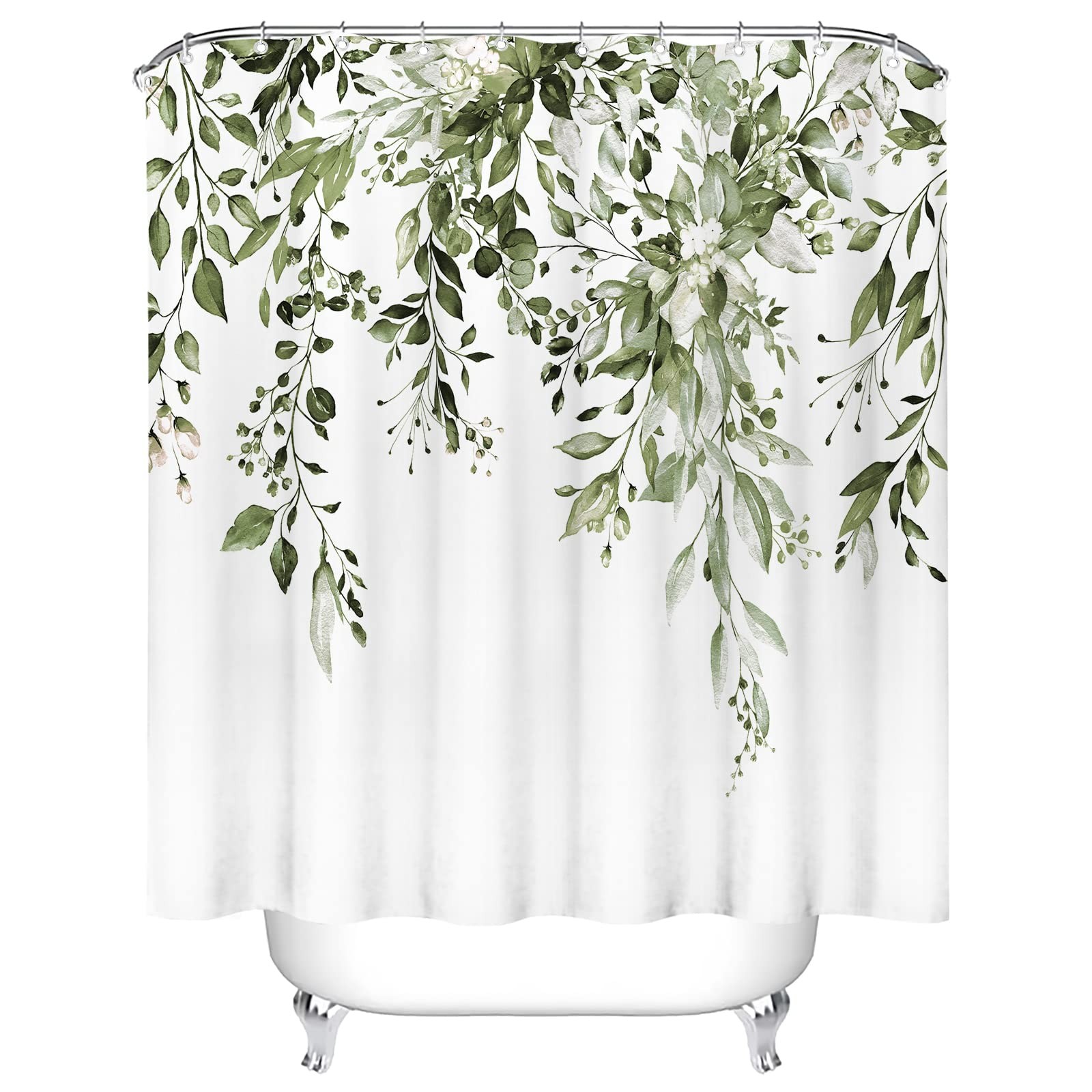 Custom Printed Bath Curtain — custom printed polyester bath curtain detail view