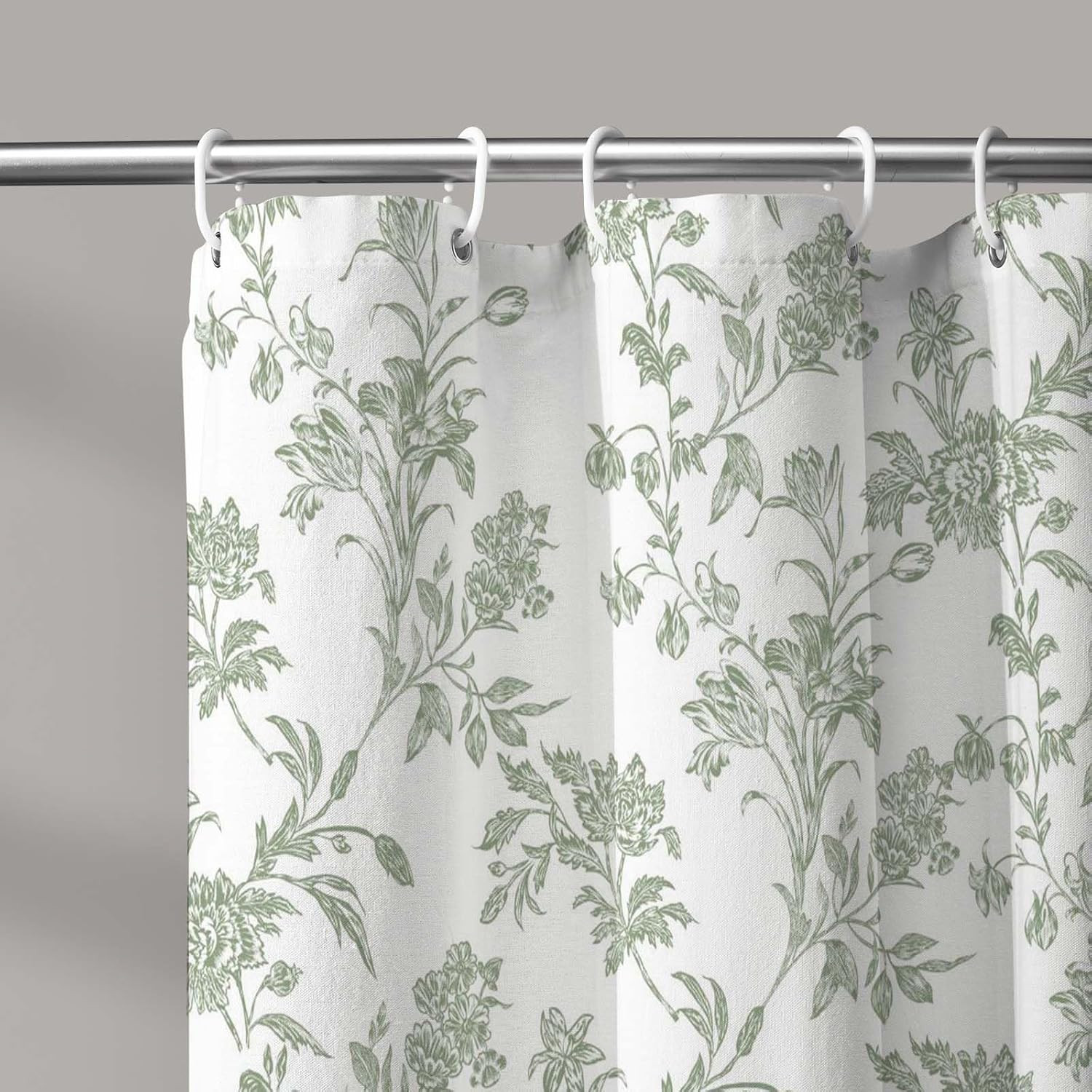 Custom Printed Bath Curtain — custom printed polyester bath curtain detail view