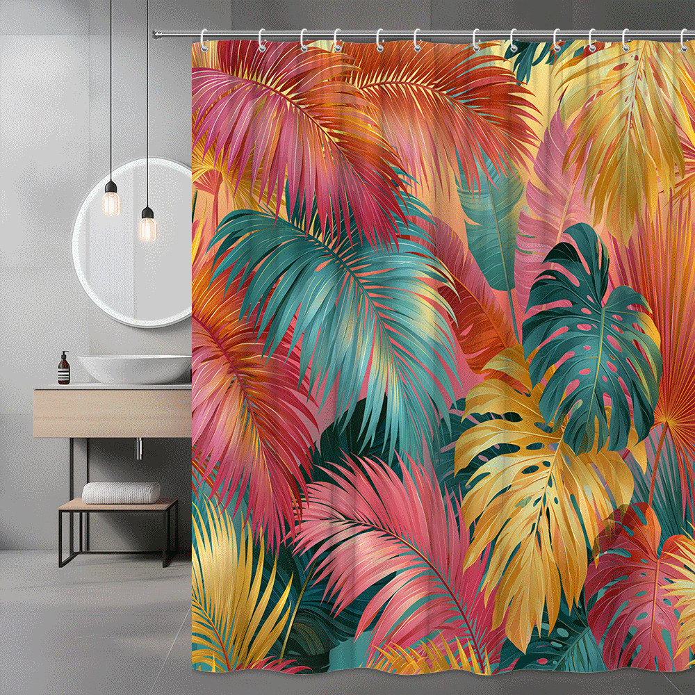Custom Printed Bath Curtain — custom printed polyester bath curtain