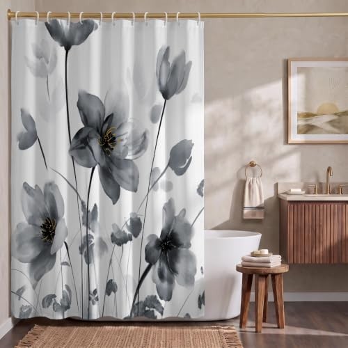 Custom Printed Bath Curtain — custom printed polyester bath curtain detail view